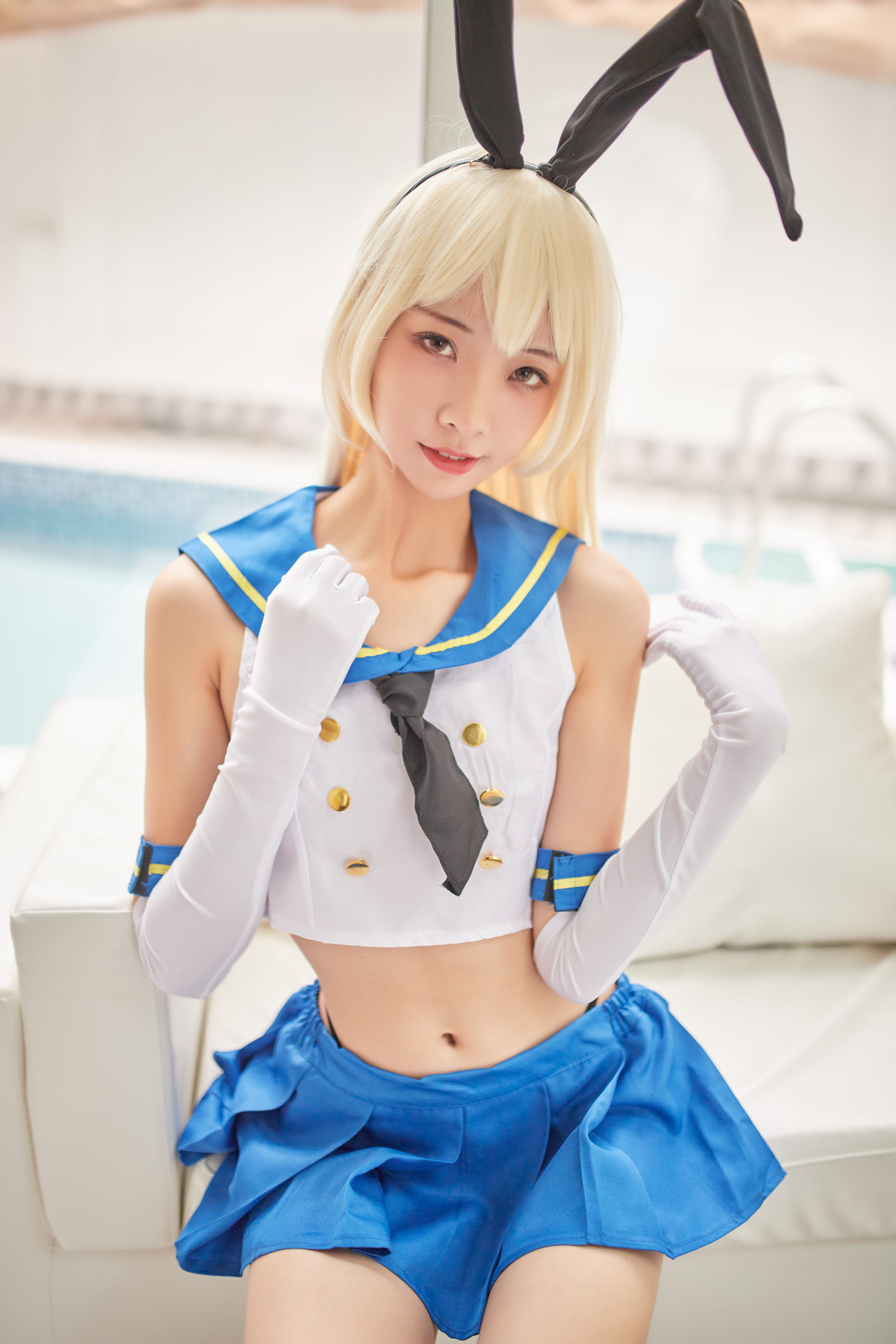 清纯妹子西瓜 – 舰队少女 兔女郎 Cosplay-第9张