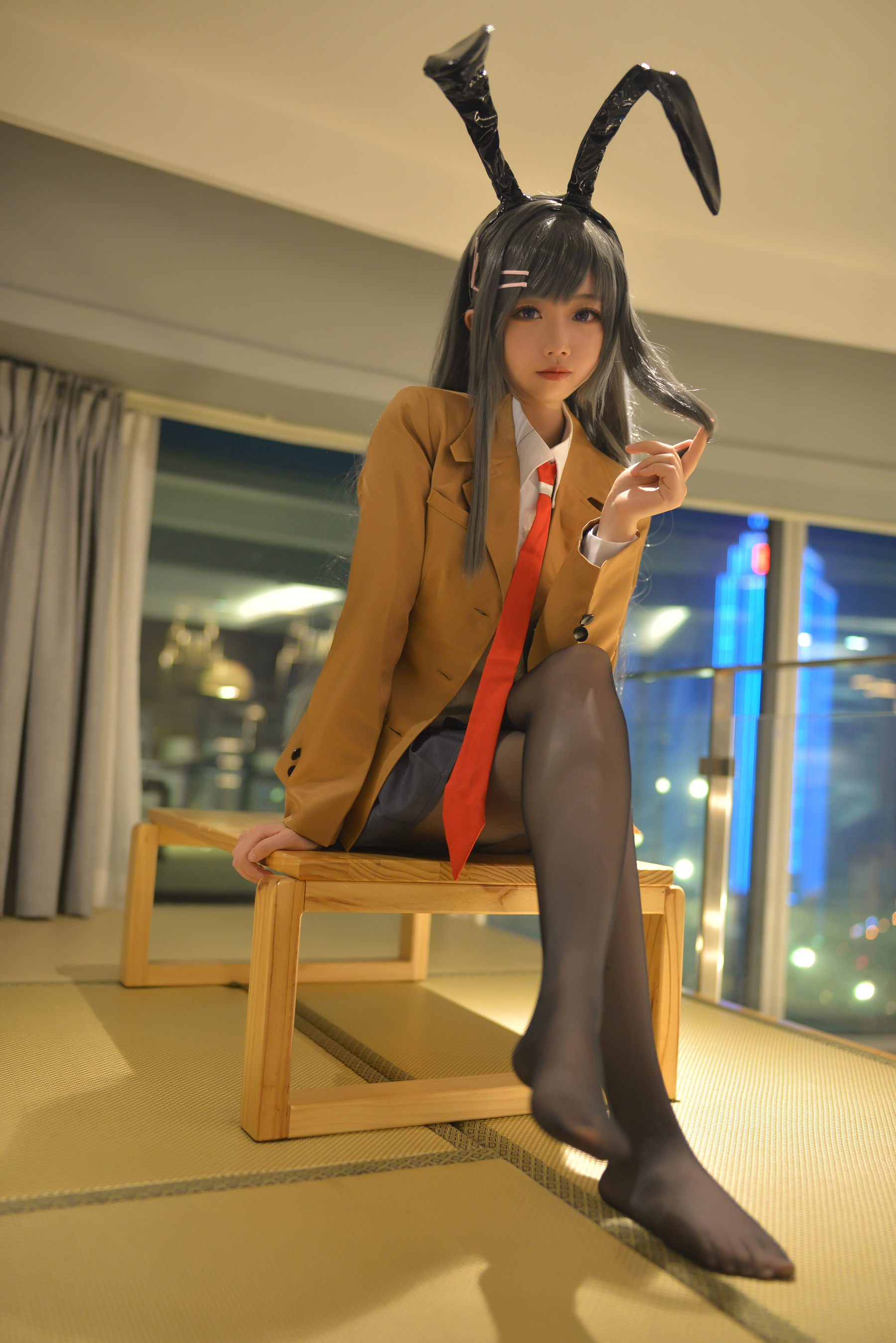 Cos小姐姐雪琪 – 麻衣制服兔女郎 Cosplay-第56张