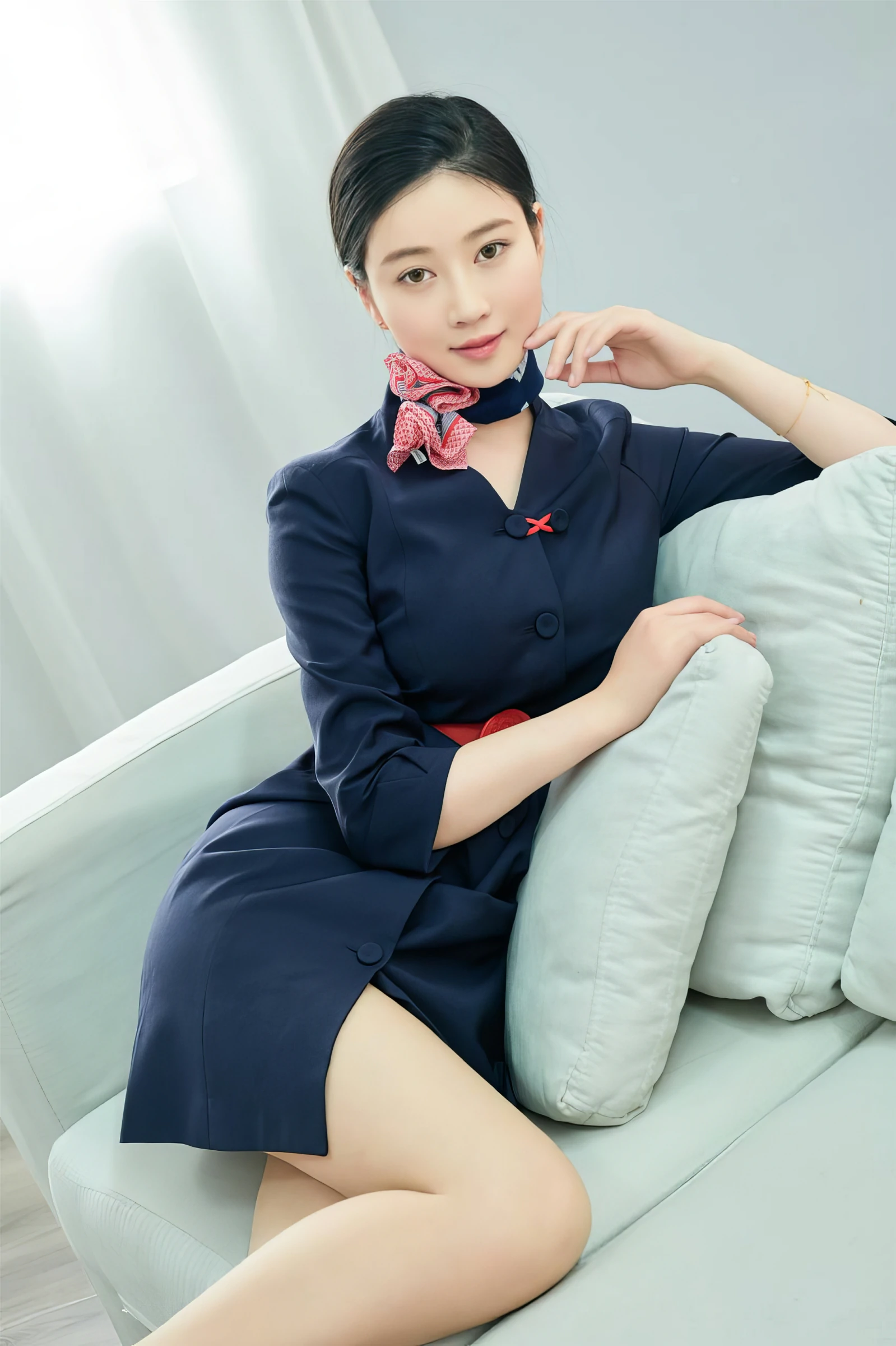 年年Nnian – 空姐制服 Cosplay-第7张