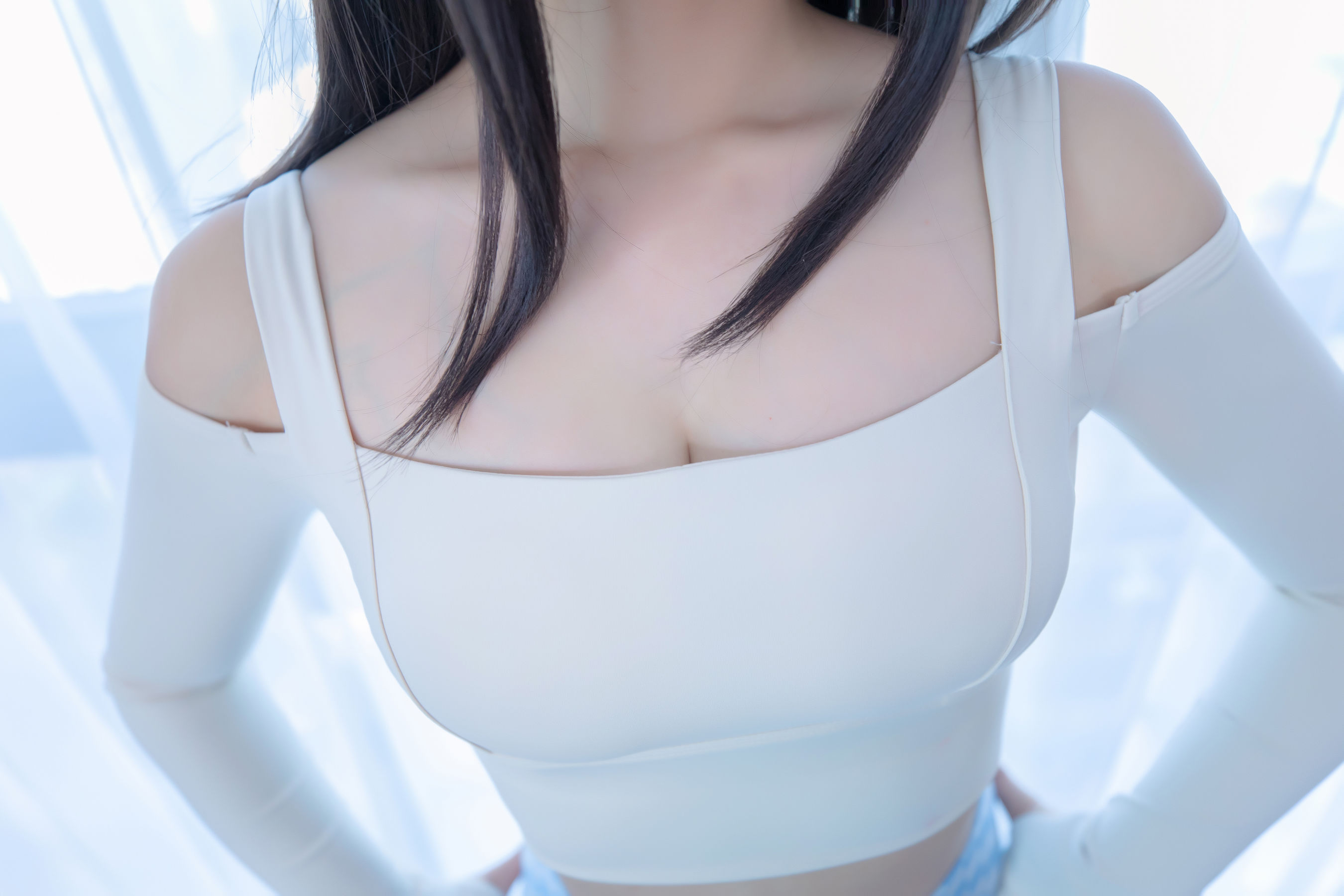 萝莉神楽板真冬 – 蓝白格 Cosplay-第14张