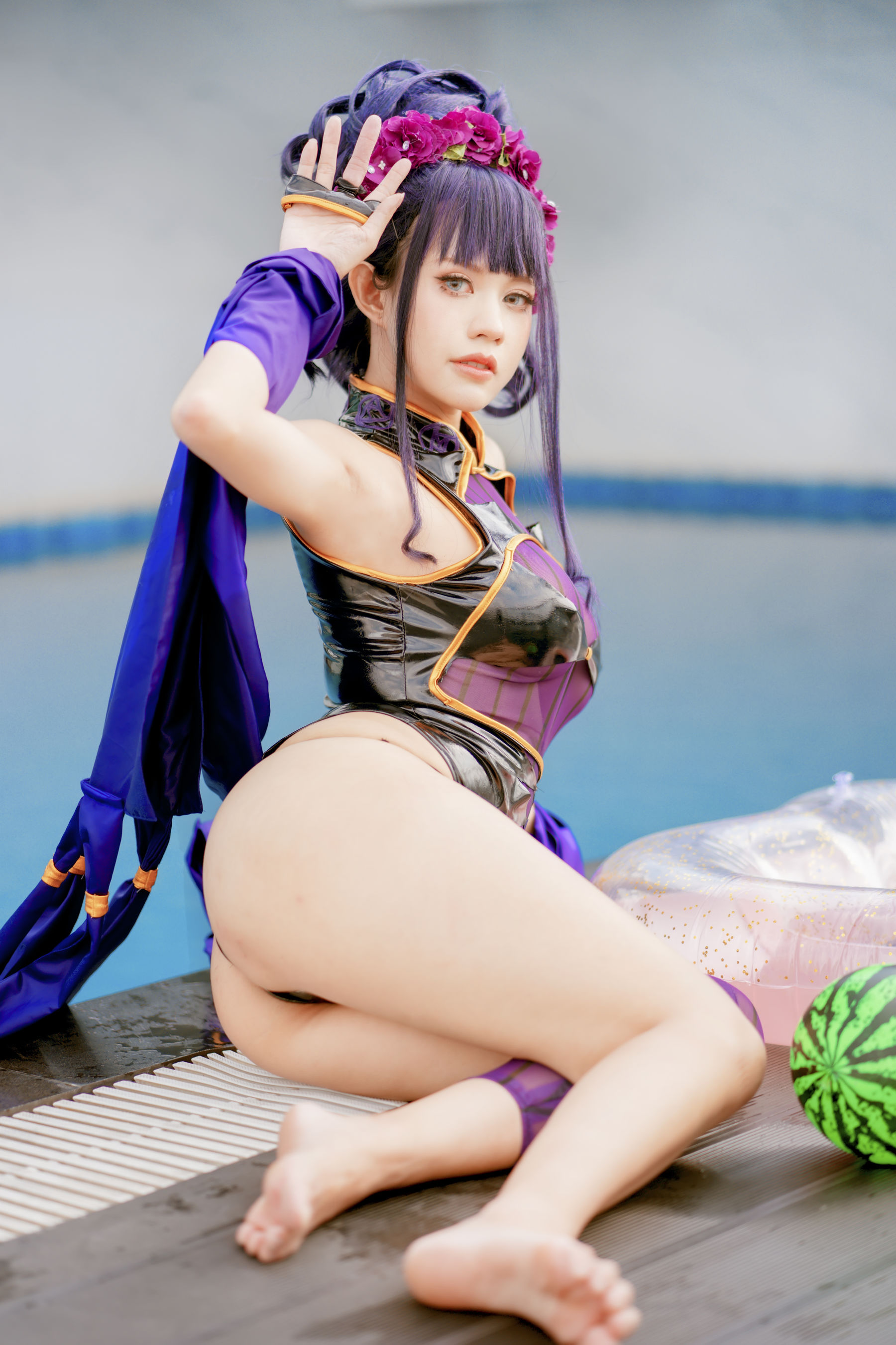PingPing – 紫式部泳装 Cosplay-第32张