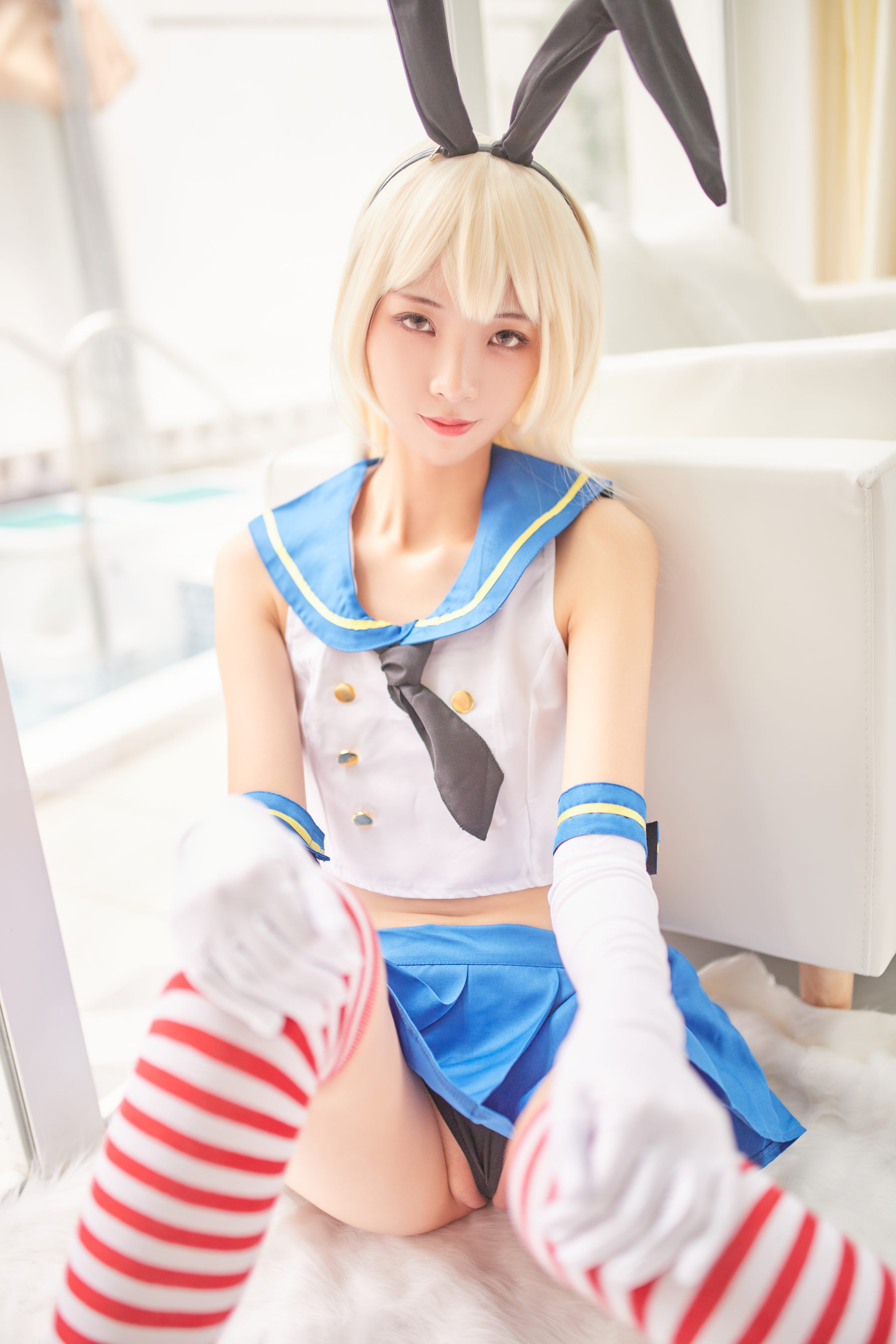 清纯妹子西瓜 – 舰队少女 兔女郎 Cosplay-第33张