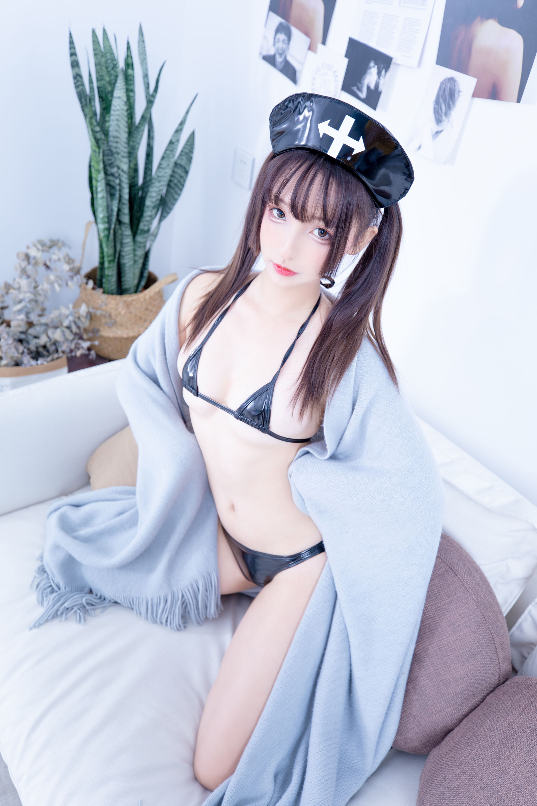 萝莉神楽板真冬 暗黑护士 空気なし Cosplay-第109张