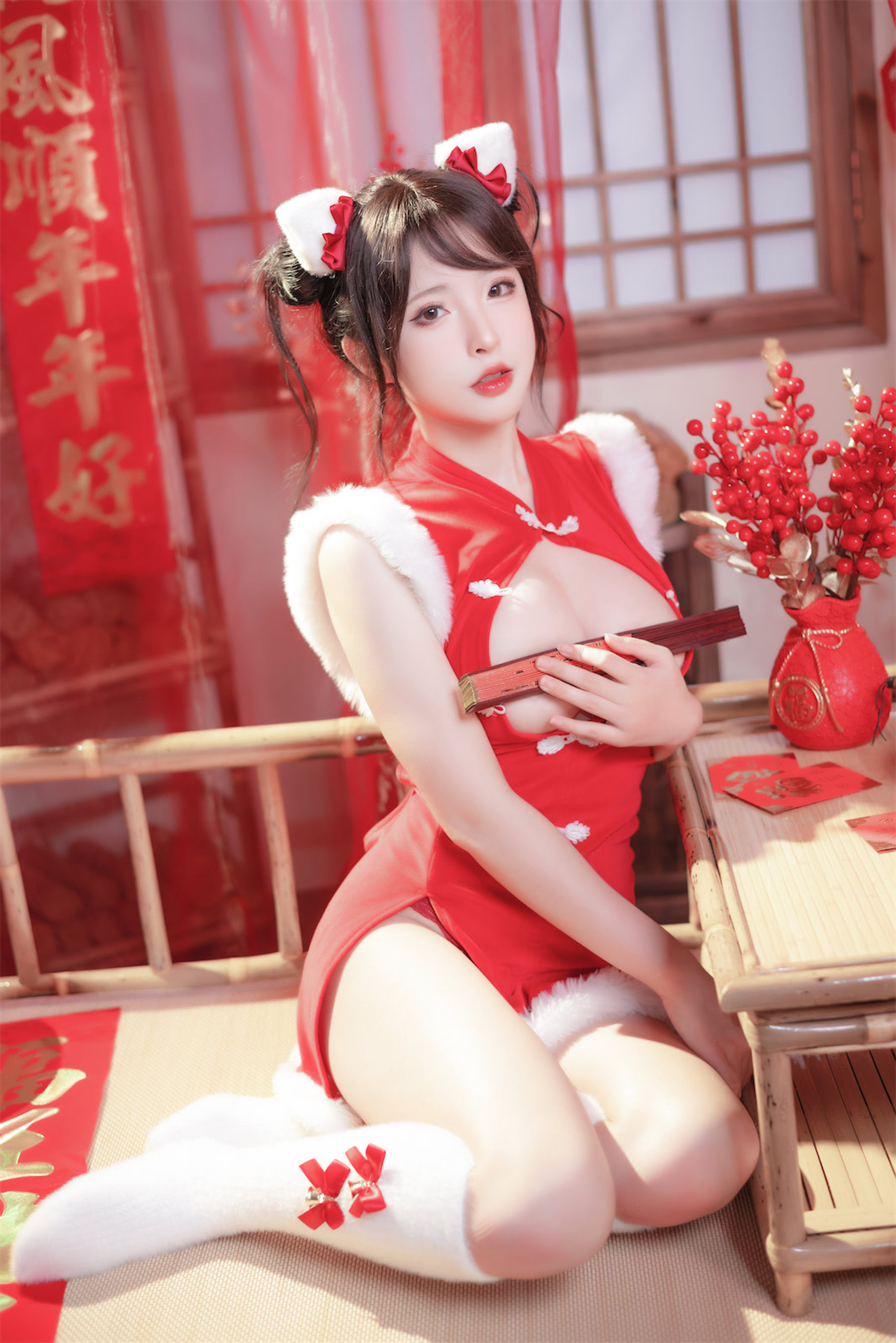 清水由乃 – 新年旗袍 Cosplay-第1张
