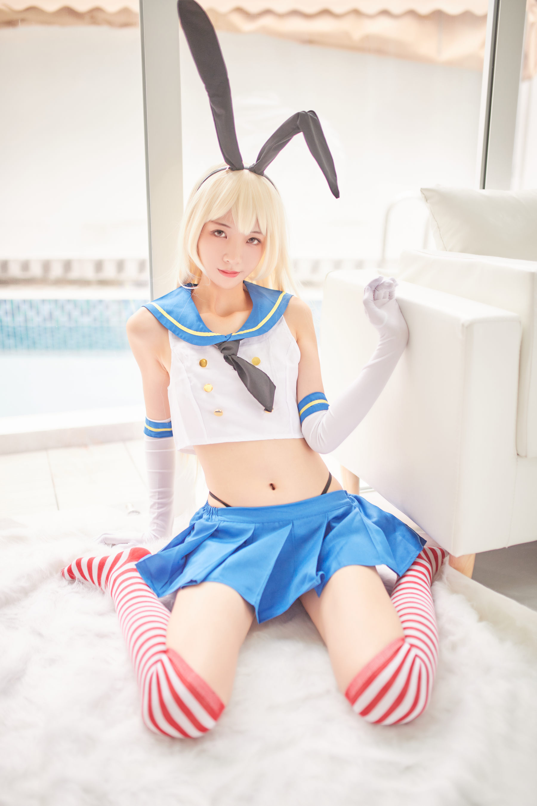 清纯妹子西瓜 – 舰队少女 兔女郎 Cosplay-第31张