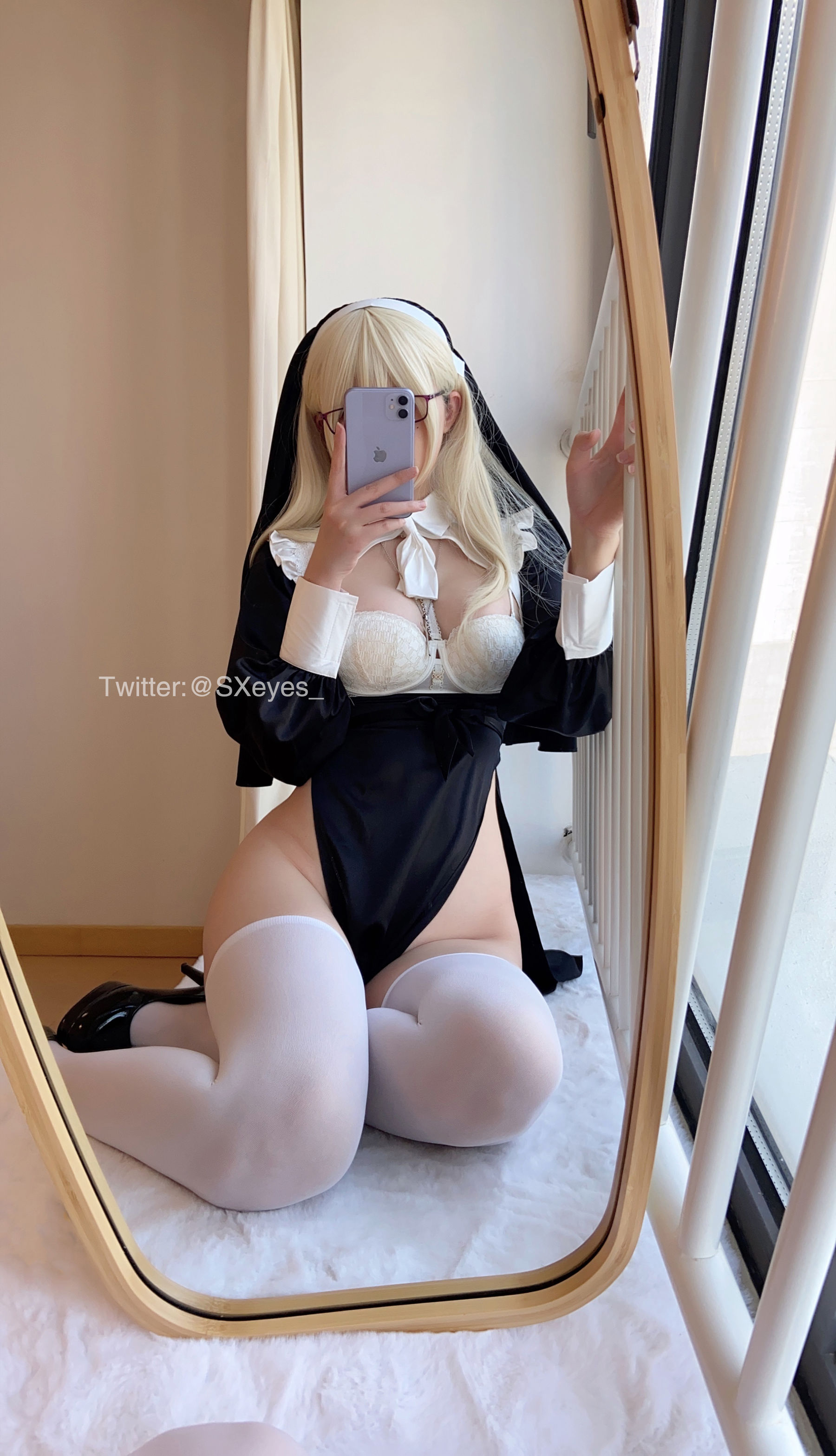 萌妹子眼酱大魔王w – 修女 Cosplay-第5张