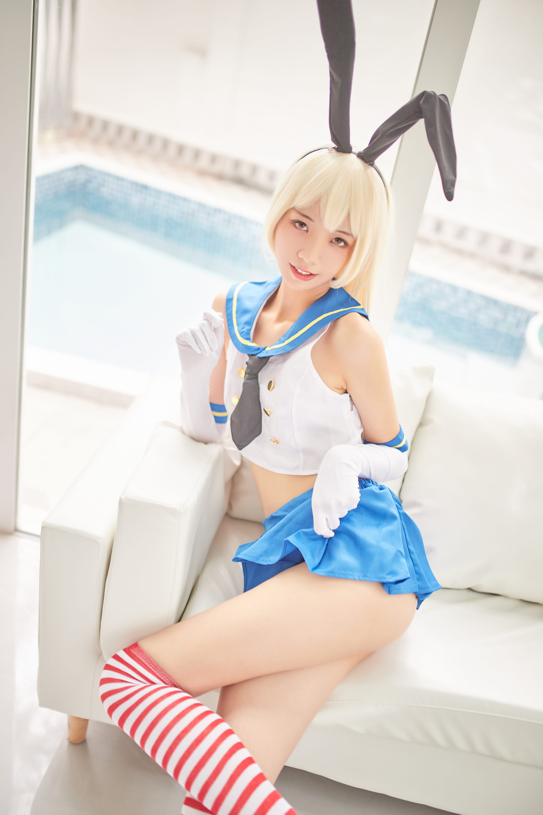 清纯妹子西瓜 – 舰队少女 兔女郎 Cosplay-第18张