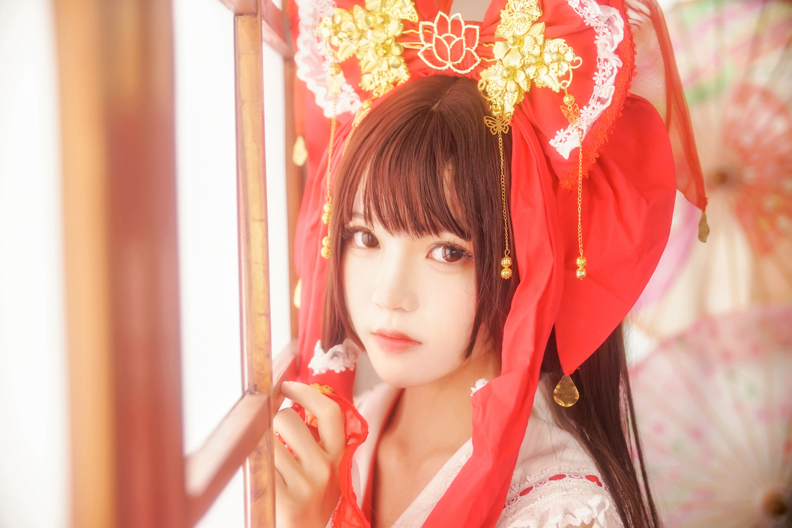 [萝莉COS] 桜桃喵《灵梦 新年快乐》 Cosplay-第2张
