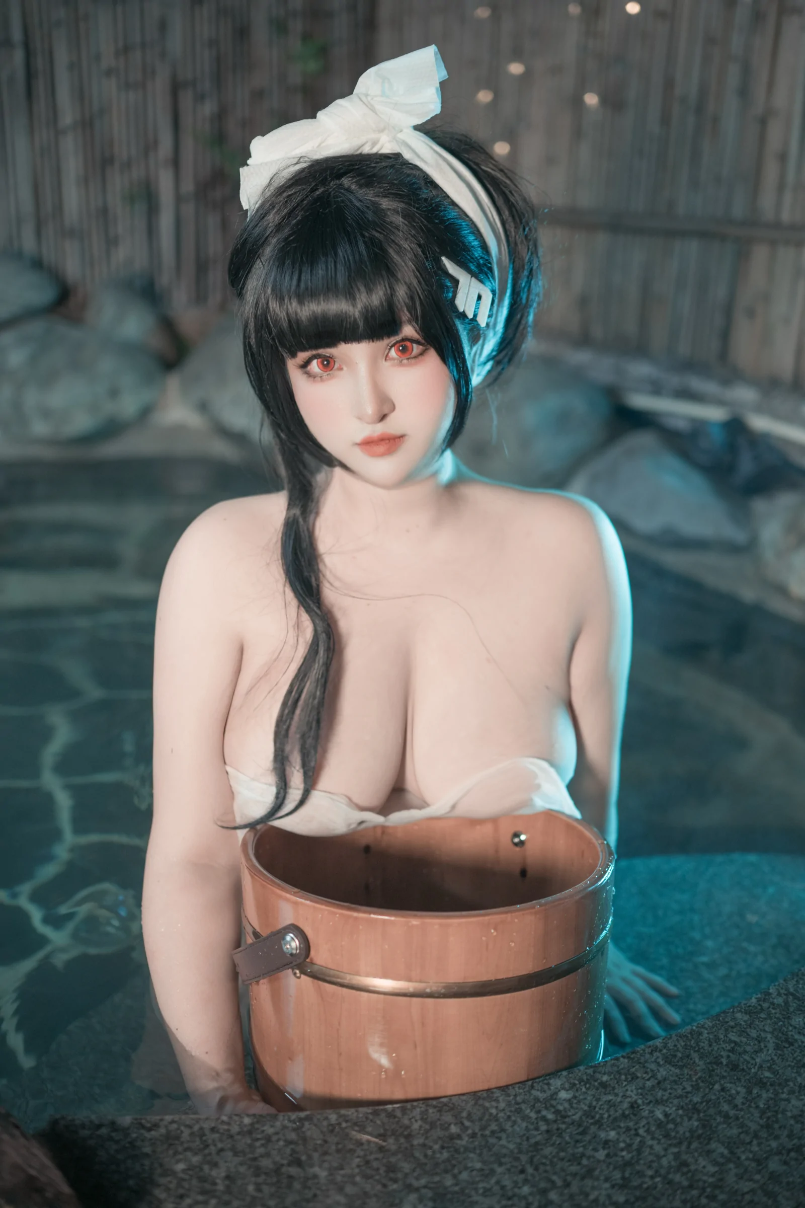 夏鸽鸽不想起床上杉绘黎落滢妹 – 温泉假日 Cosplay-第33张