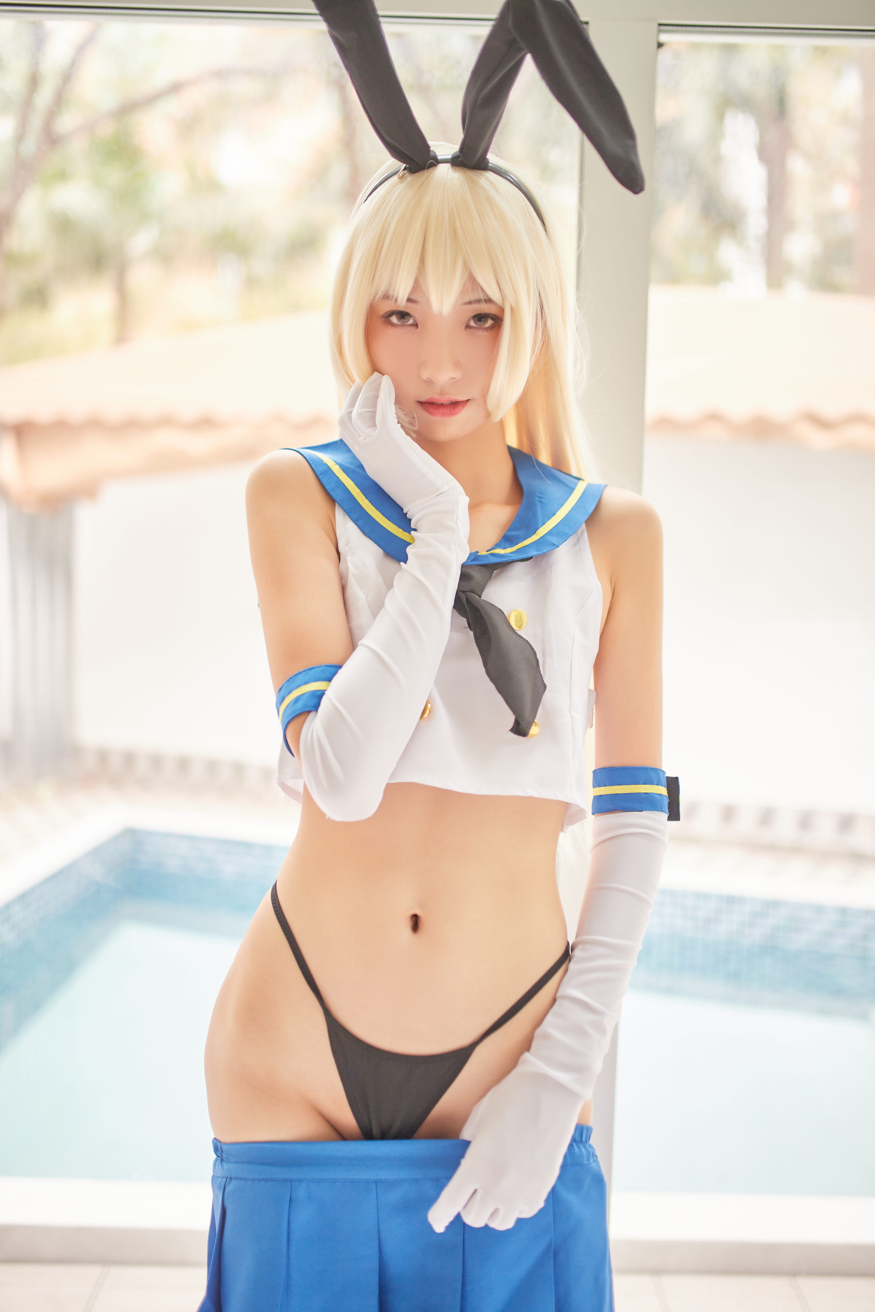 清纯妹子西瓜 – 舰队少女 兔女郎 Cosplay-第42张