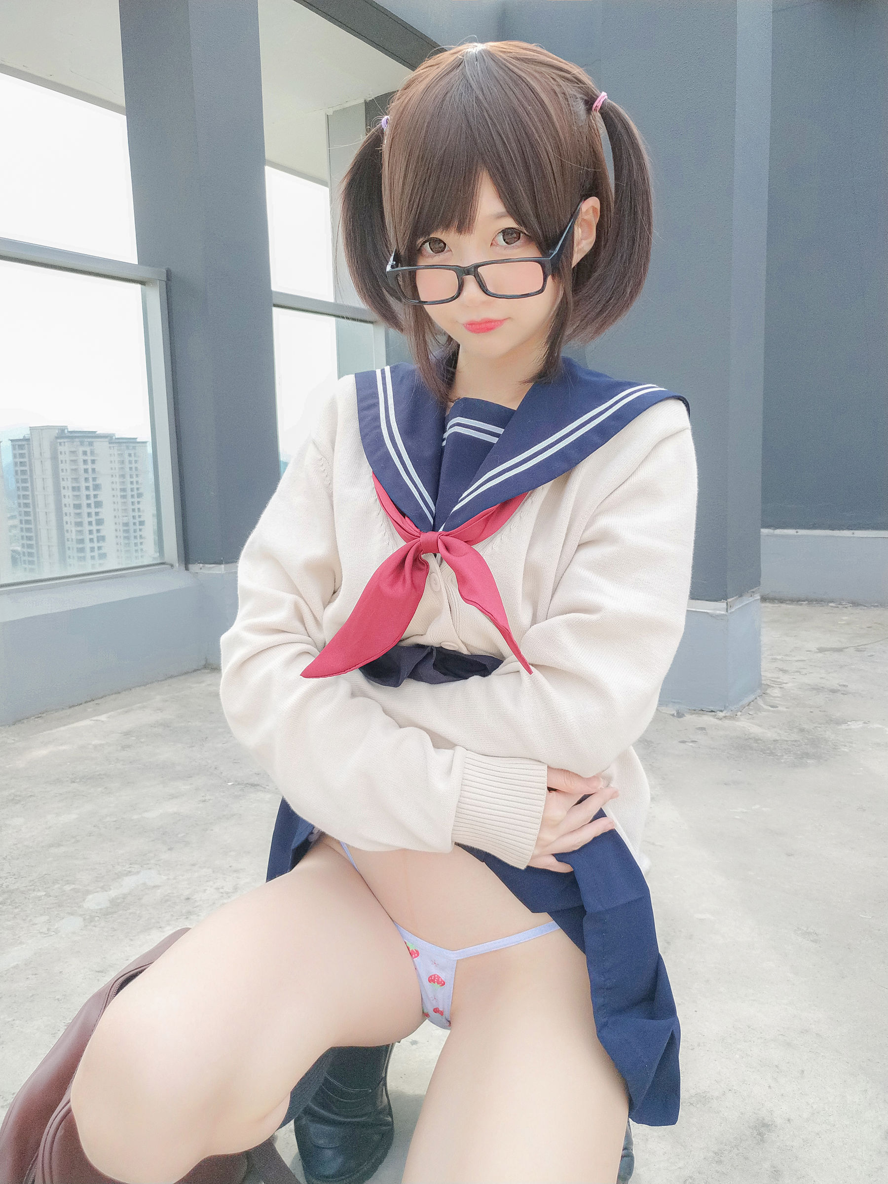 [Cosplay写真] NAGISA魔物喵 – 海军JK风 Cosplay-第1张