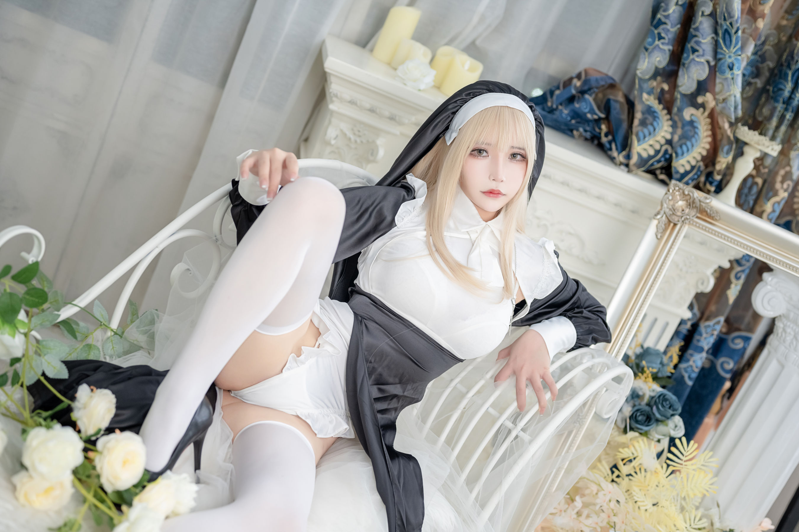 二次元妹子抱走莫子aa – 生日特辑 修女 Cosplay-第1张