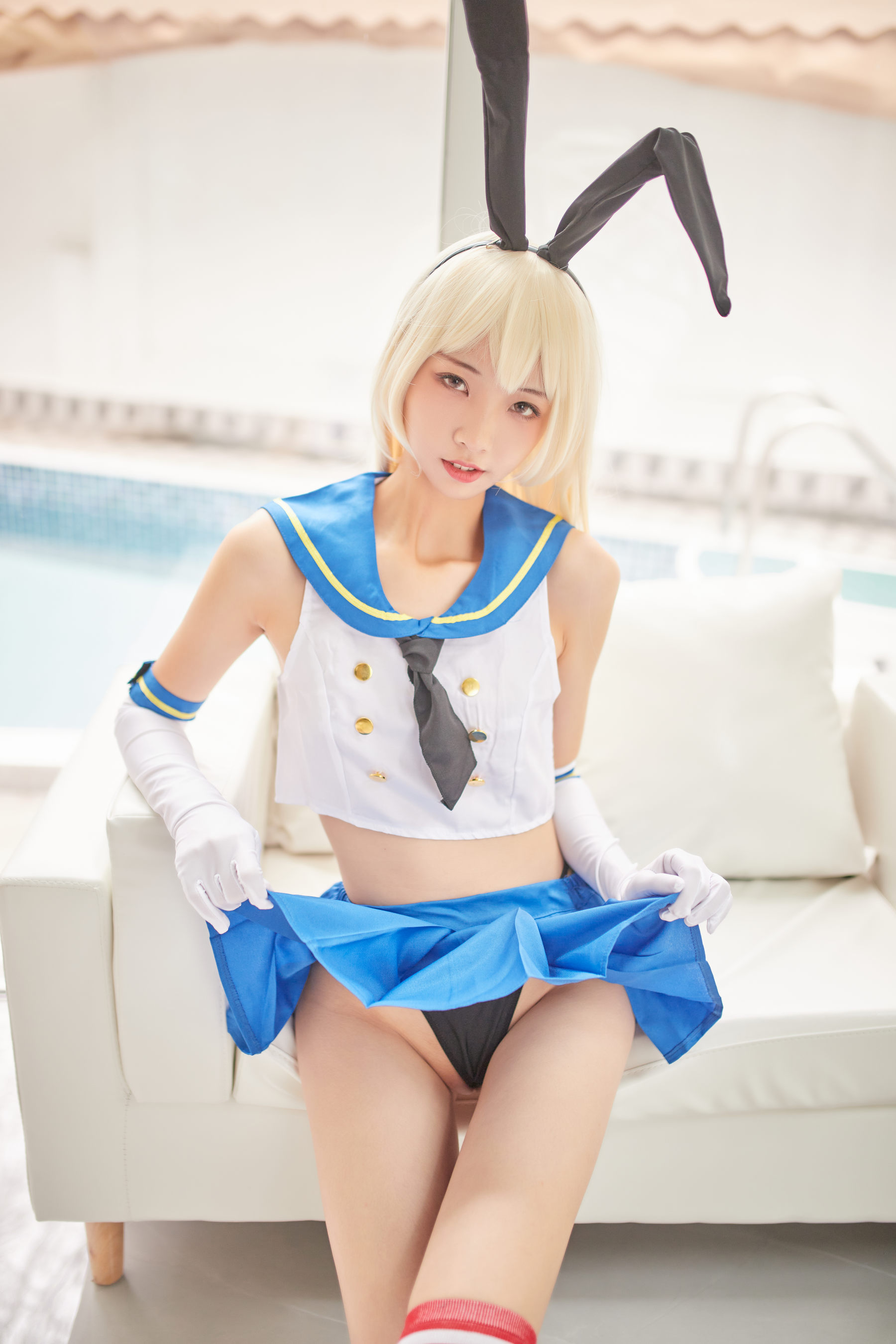清纯妹子西瓜 – 舰队少女 兔女郎 Cosplay-第10张