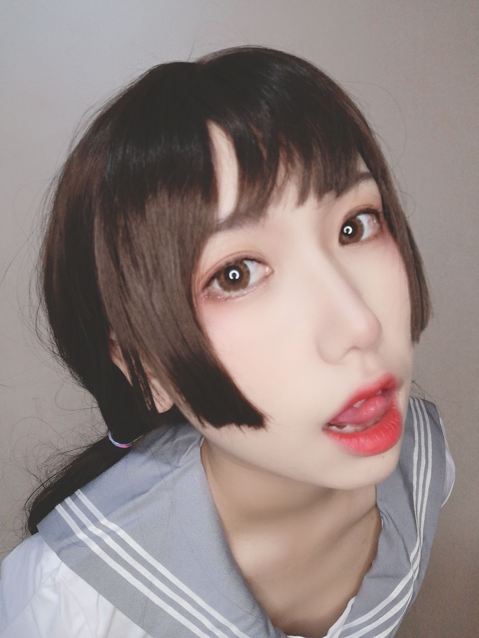 [Cosplay写真] 芋圆侑子SJ_ – 白丝jk Cosplay-第3张