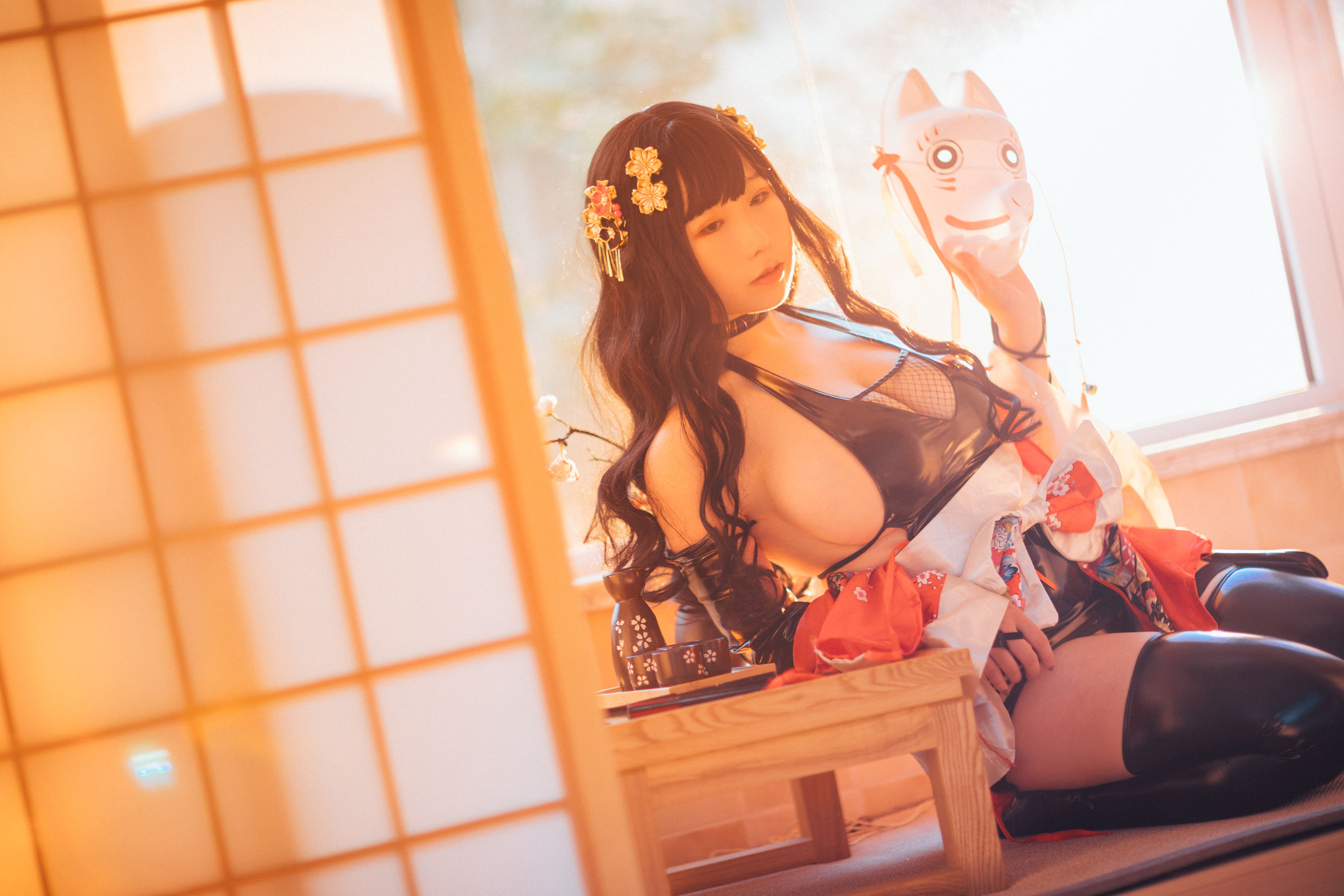 动漫博主从从从从鸾 大胸忍者 Cosplay-第3张