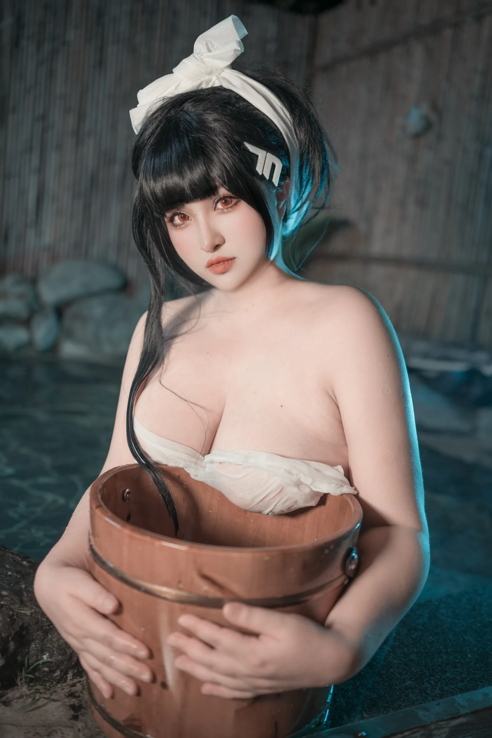 夏鸽鸽不想起床上杉绘黎落滢妹 – 温泉假日 Cosplay-第41张