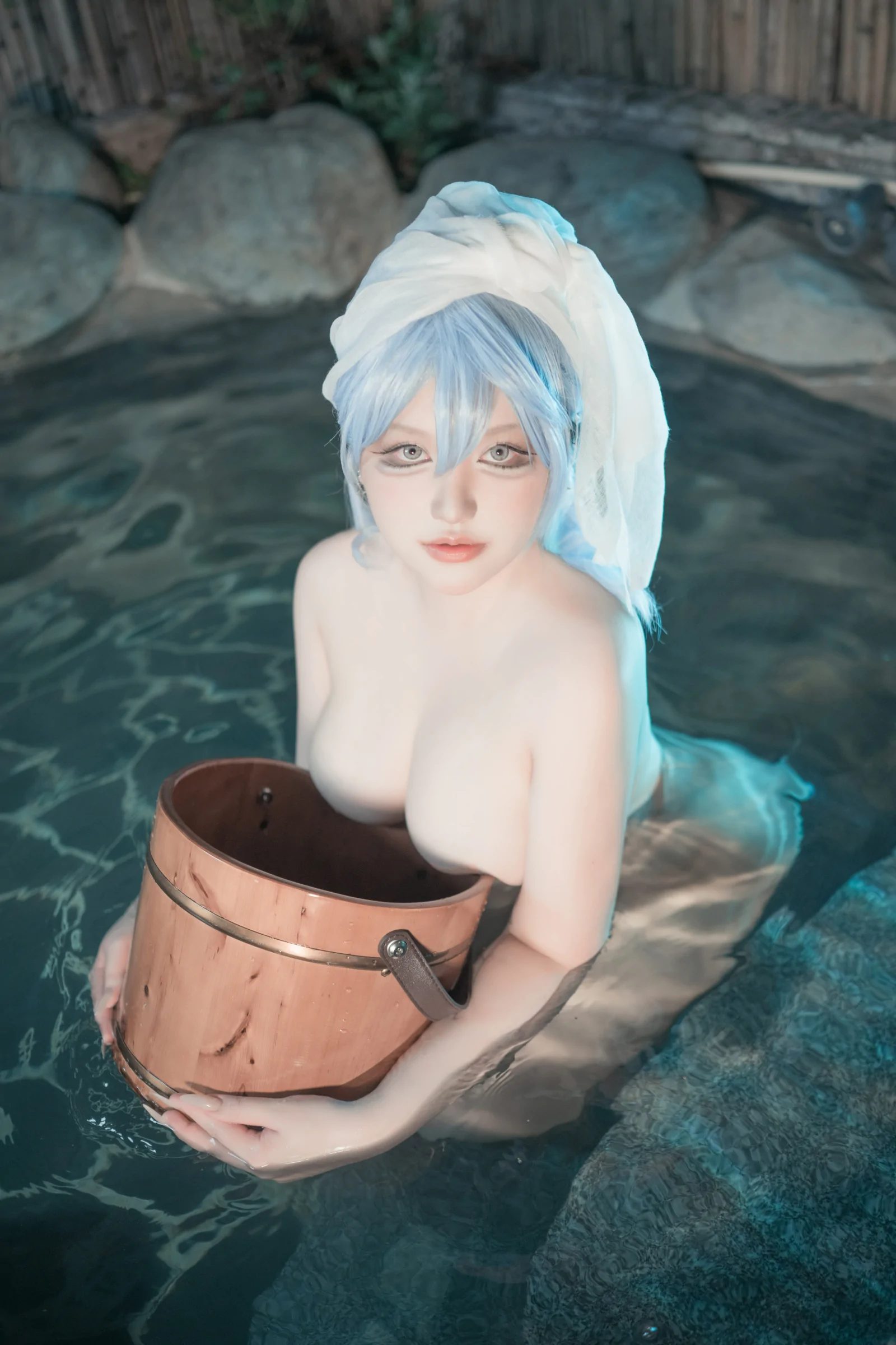 夏鸽鸽不想起床上杉绘黎落滢妹 – 温泉假日 Cosplay-第39张