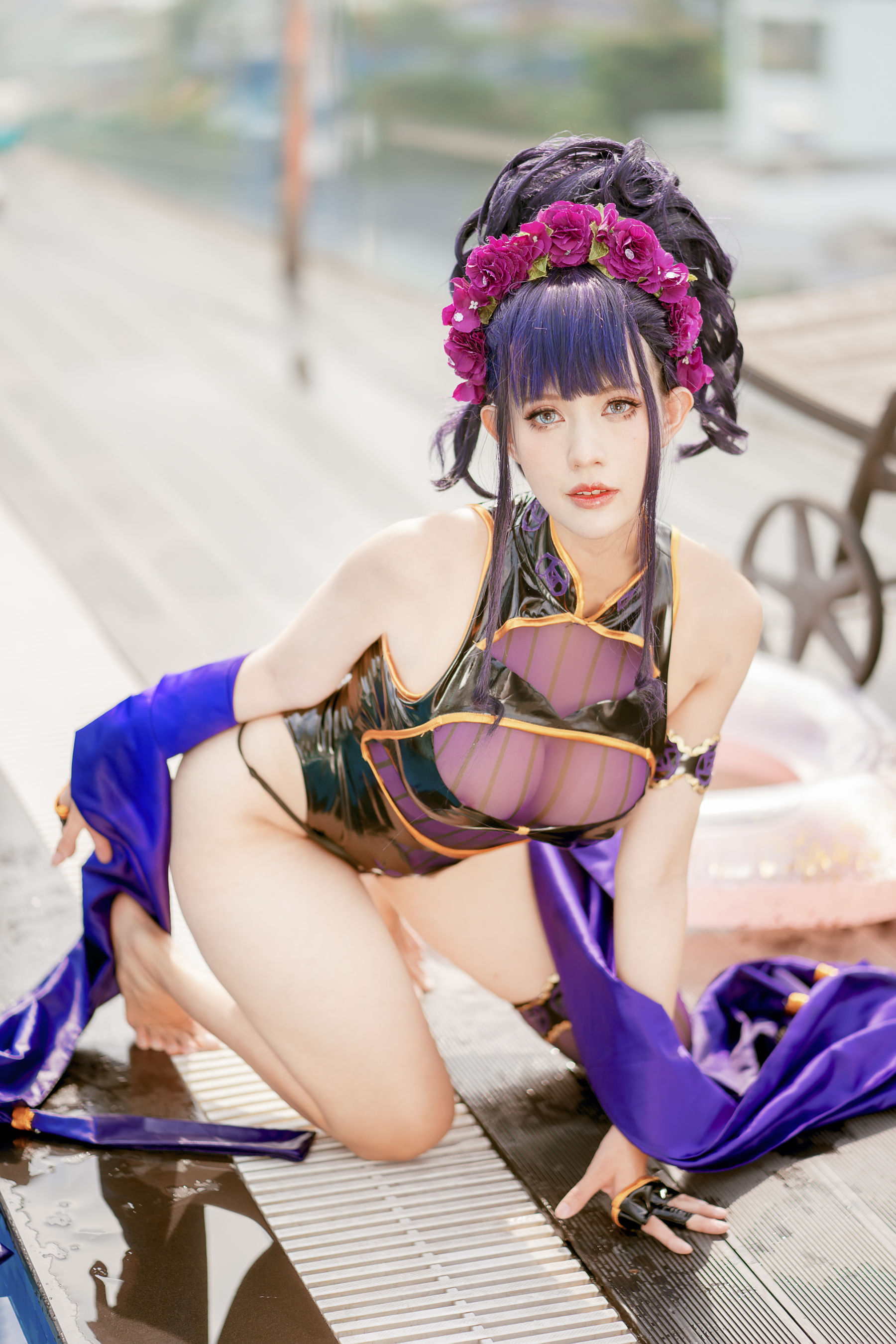 PingPing – 紫式部泳装 Cosplay-第17张