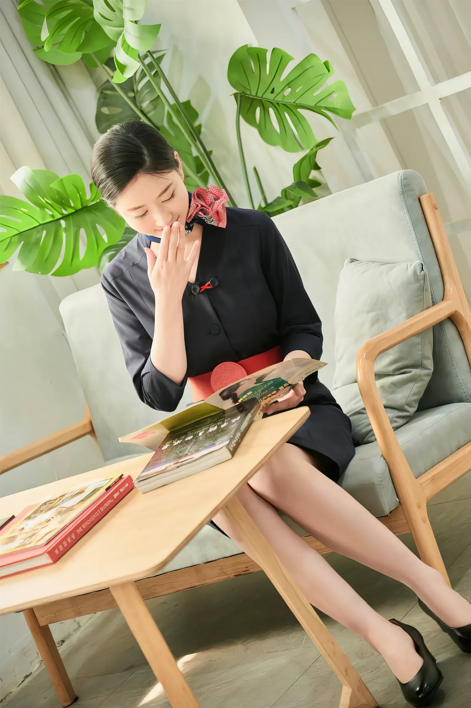 年年Nnian – 空姐制服 Cosplay-第54张