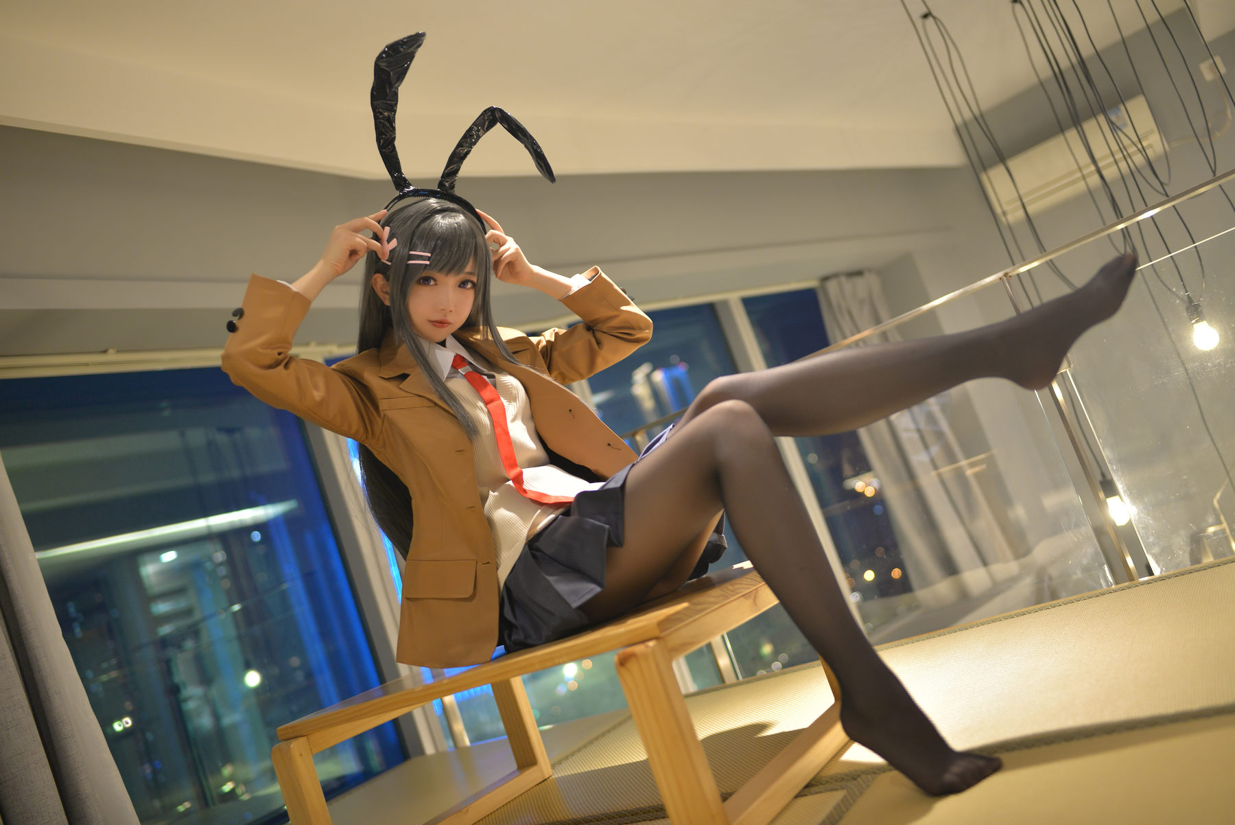 Cos小姐姐雪琪 – 麻衣制服兔女郎 Cosplay-第57张