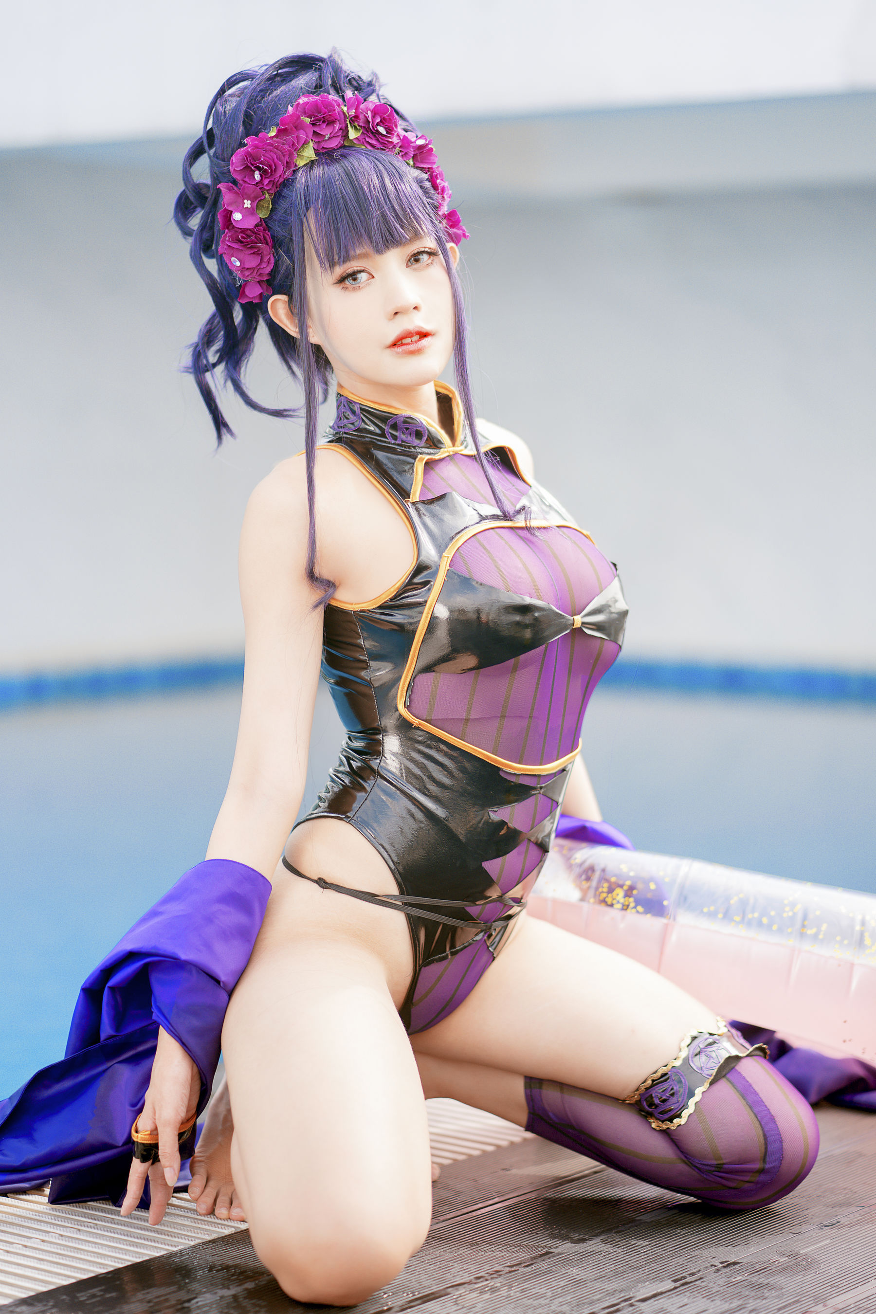 PingPing – 紫式部泳装 Cosplay-第31张