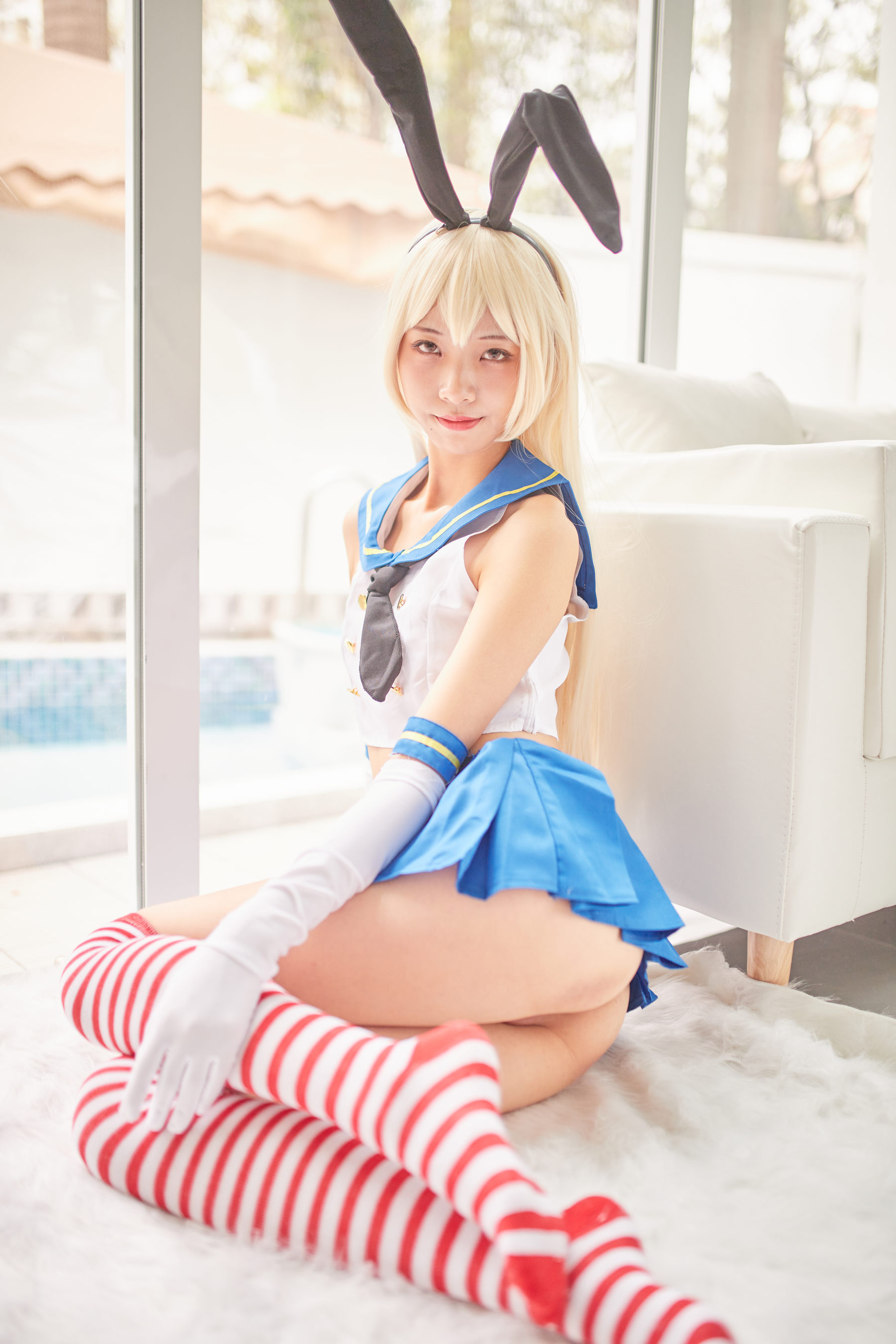 清纯妹子西瓜 – 舰队少女 兔女郎 Cosplay-第35张