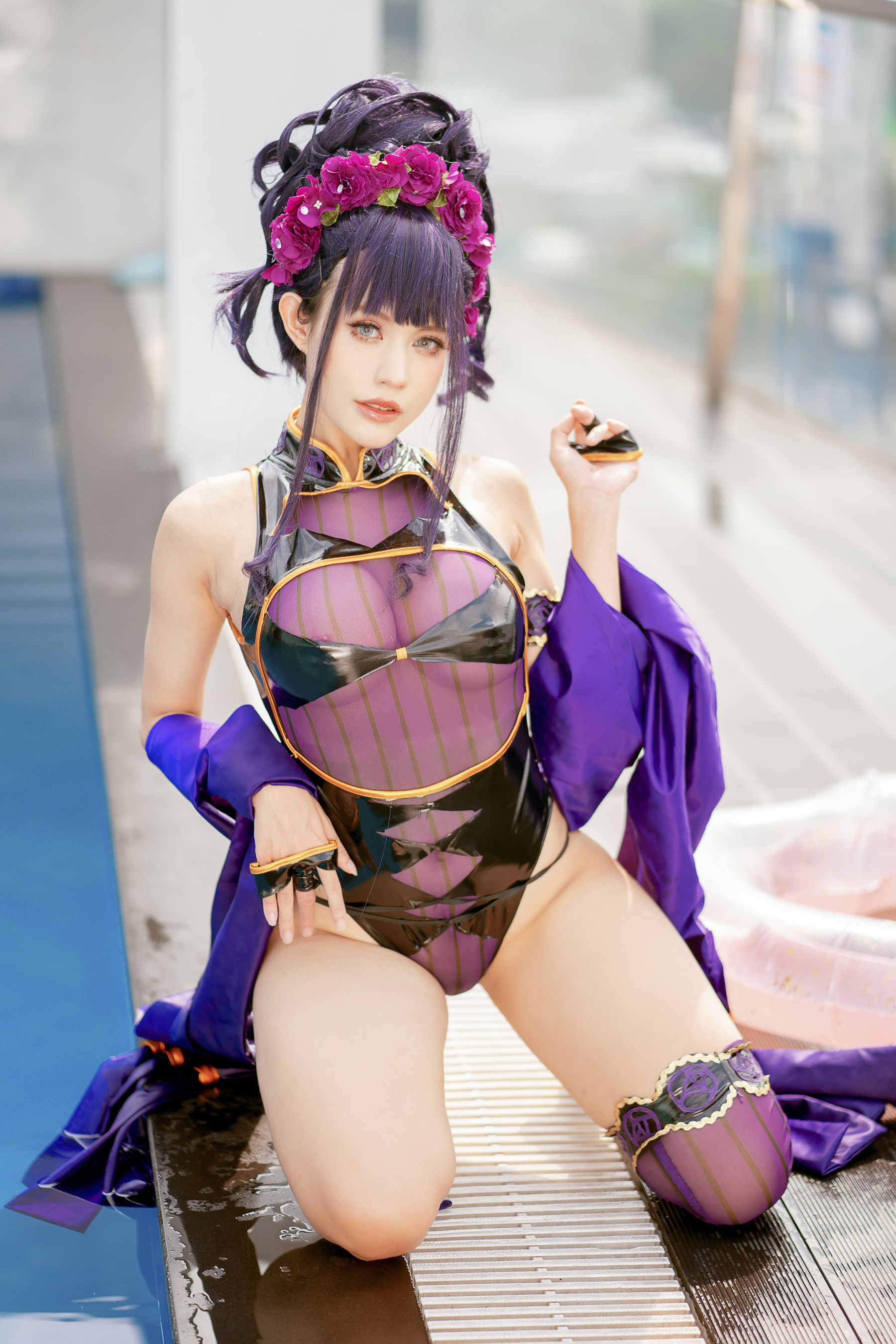 PingPing – 紫式部泳装 Cosplay-第12张