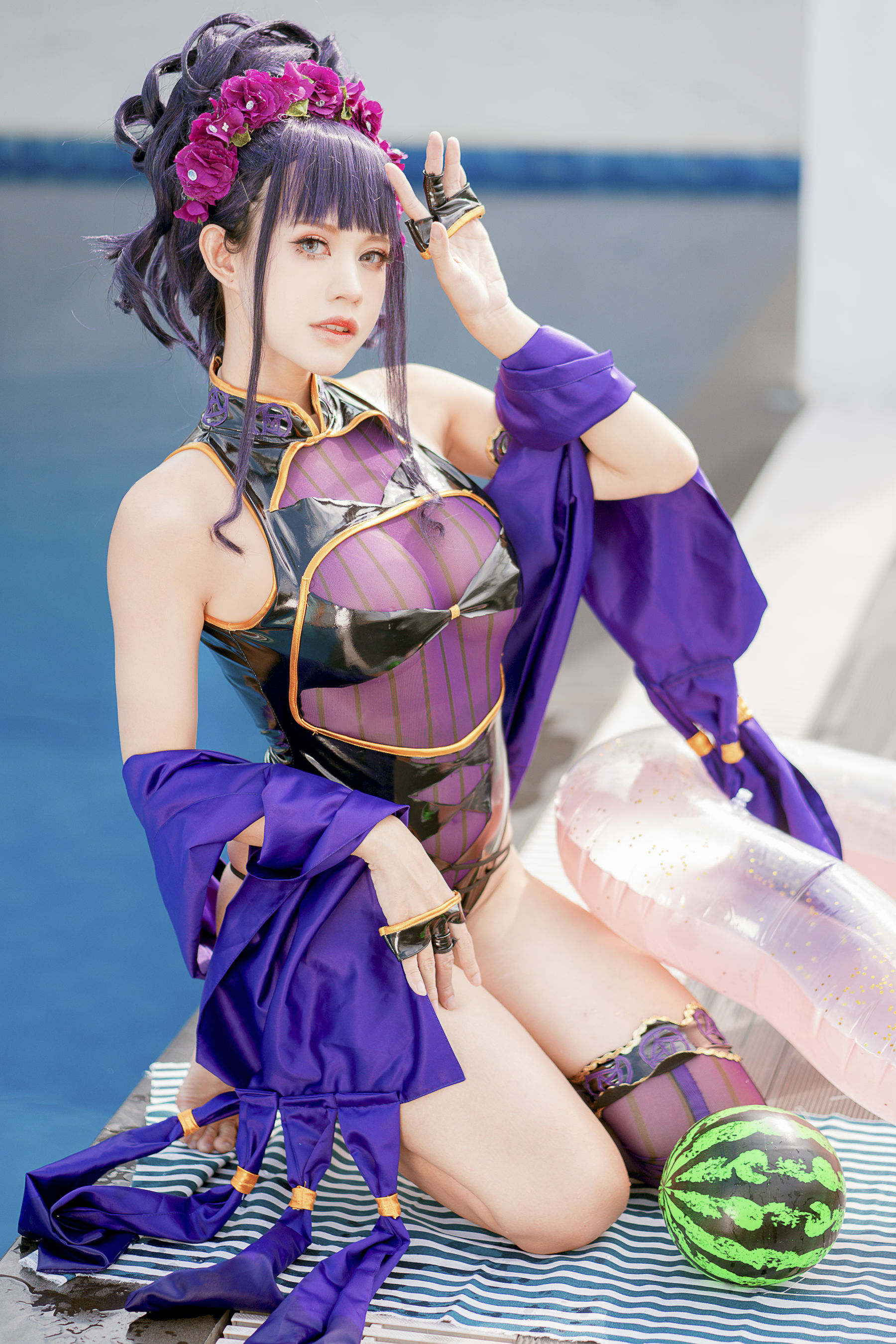 PingPing – 紫式部泳装 Cosplay-第40张