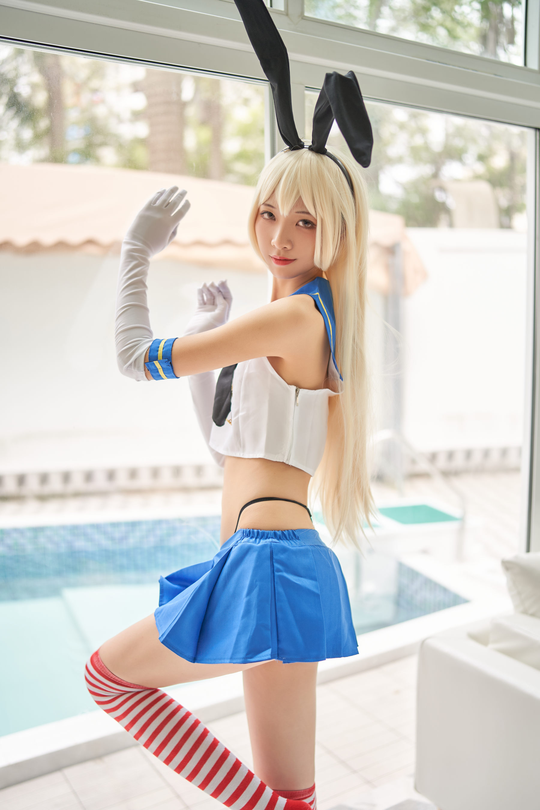 清纯妹子西瓜 – 舰队少女 兔女郎 Cosplay-第3张