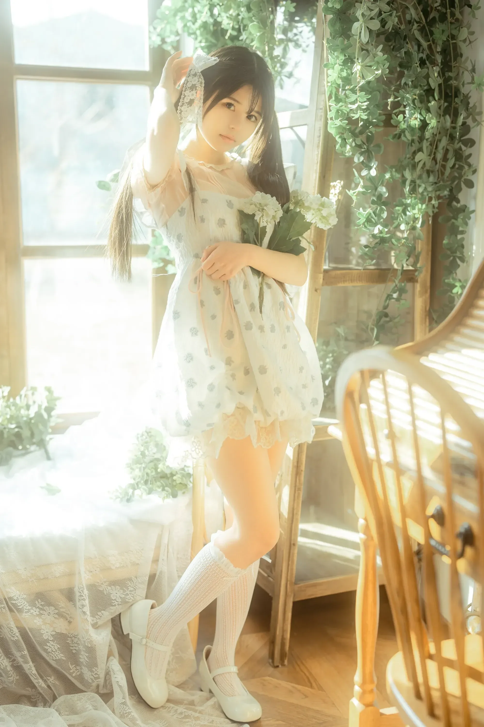 rua阮阮 – 花房 小裙子 Cosplay-第1张
