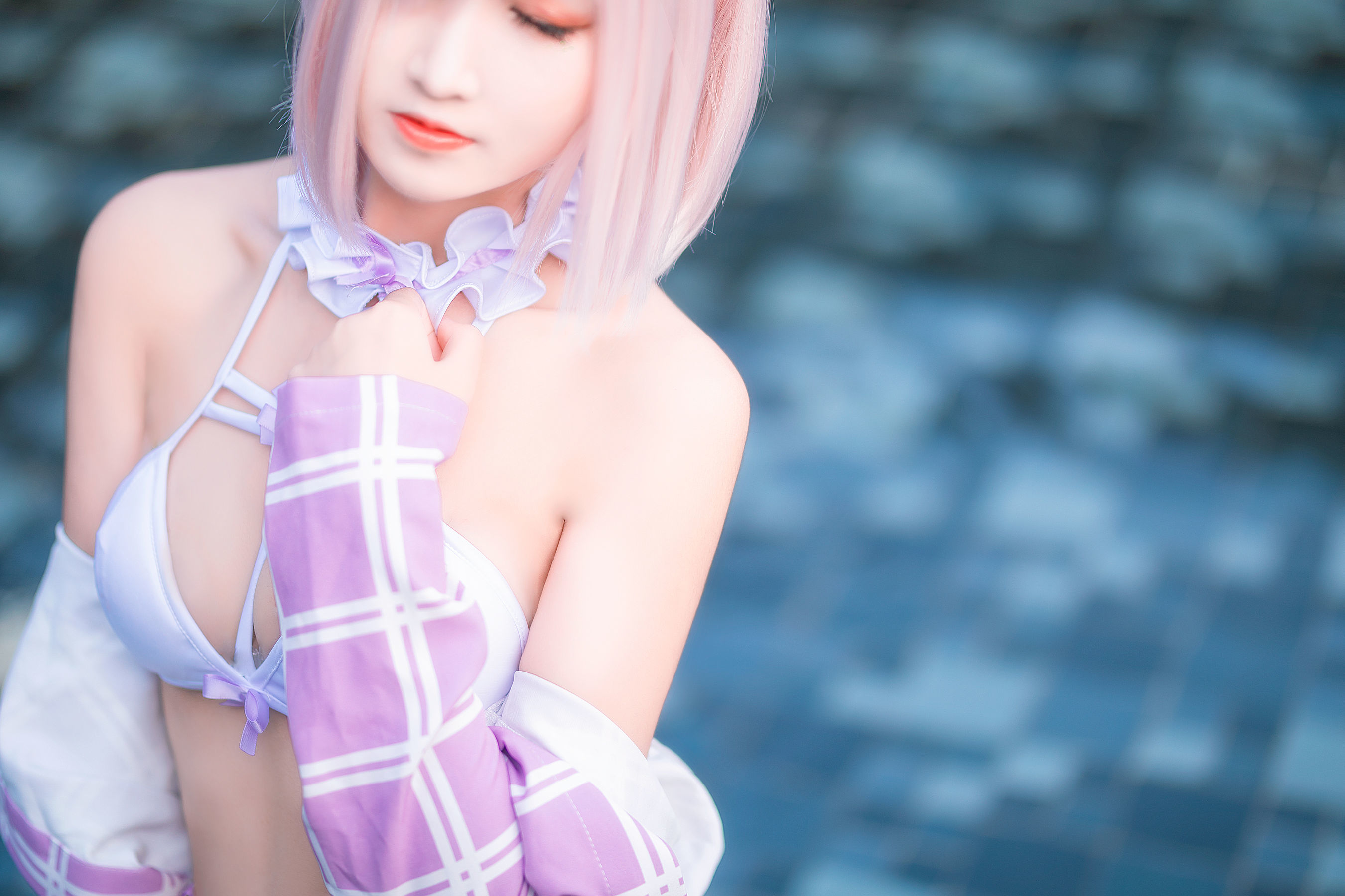 微博妹子三度_69 玛修泳装 Cosplay-第40张