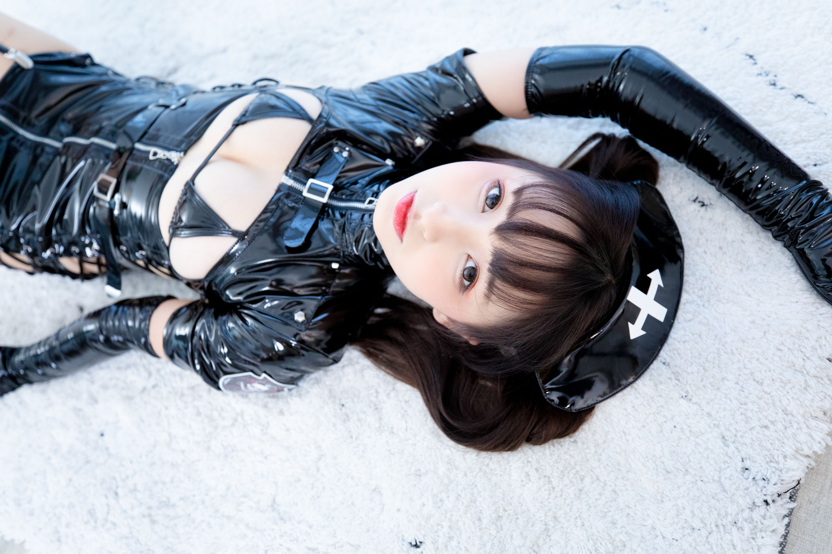 萝莉神楽板真冬 暗黑护士 空気なし Cosplay-第101张