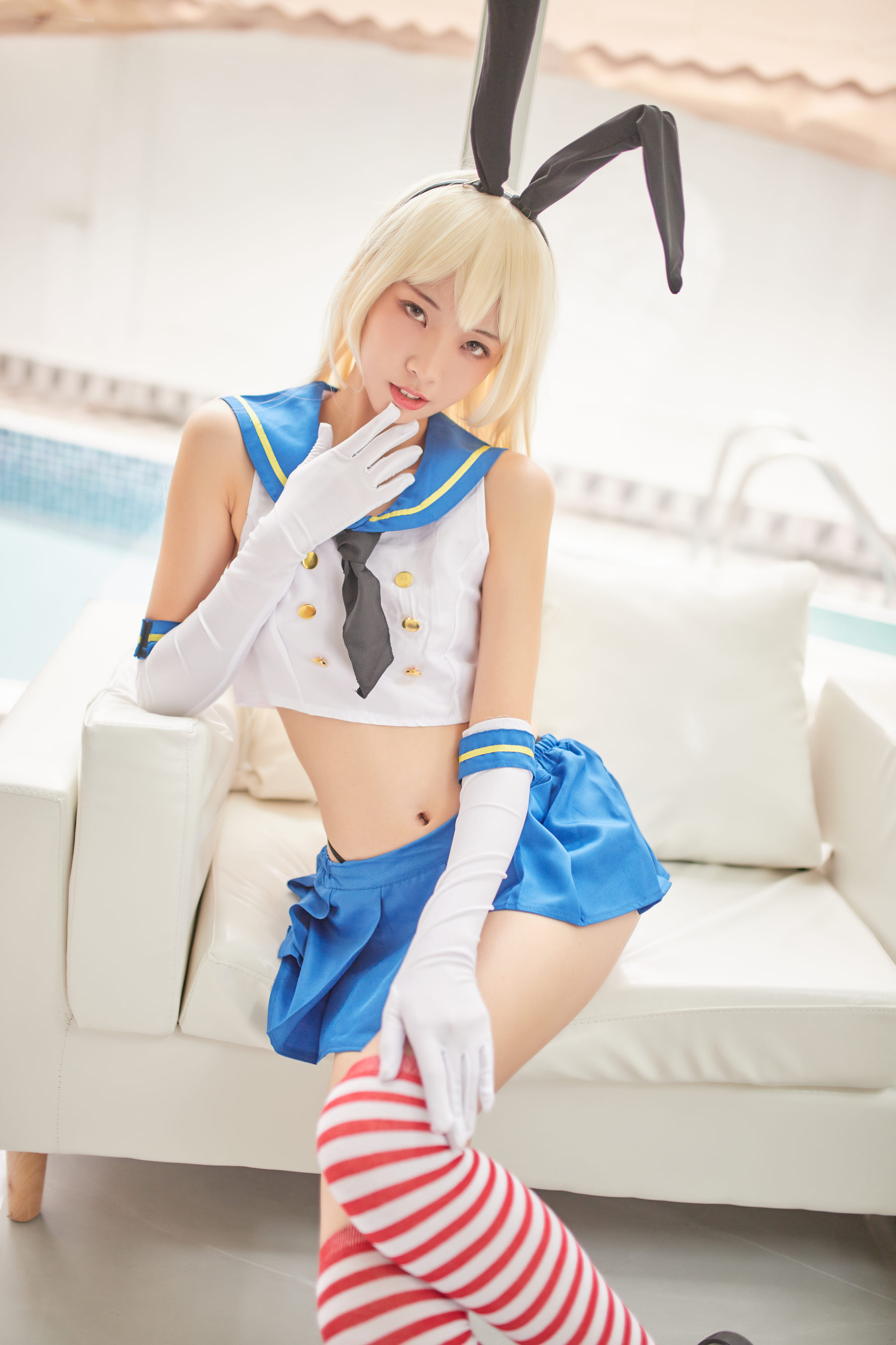 清纯妹子西瓜 – 舰队少女 兔女郎 Cosplay-第8张