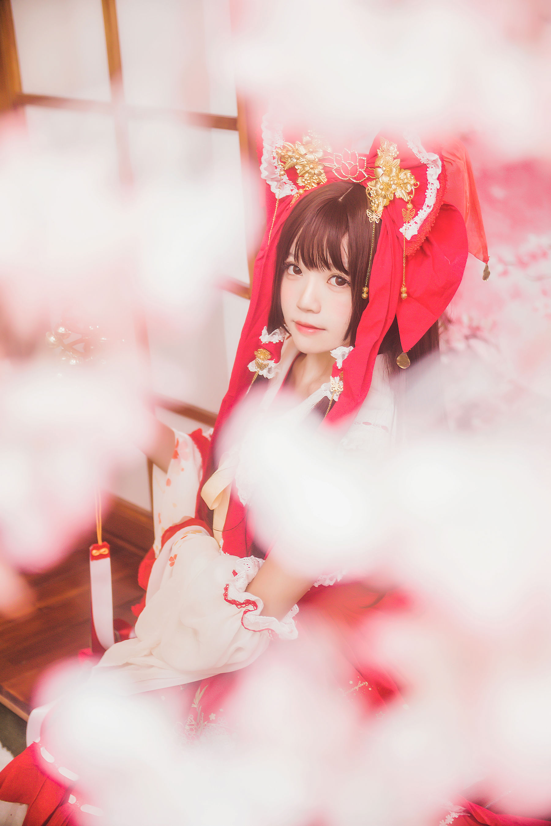 [萝莉COS] 桜桃喵《灵梦 新年快乐》 Cosplay-第29张