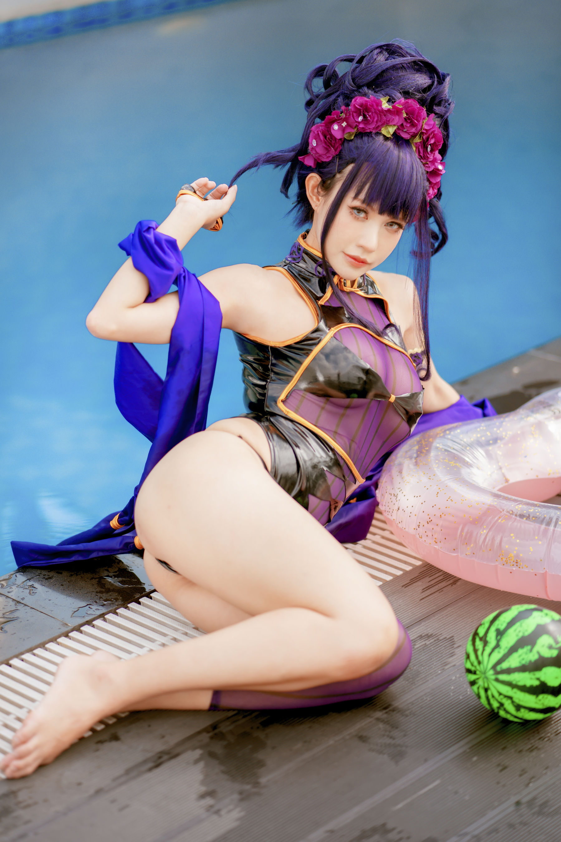 PingPing – 紫式部泳装 Cosplay-第36张