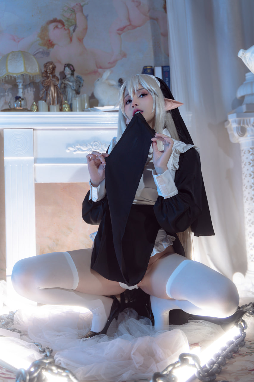 鹿八岁baby – 堕落修女 Cosplay-第7张