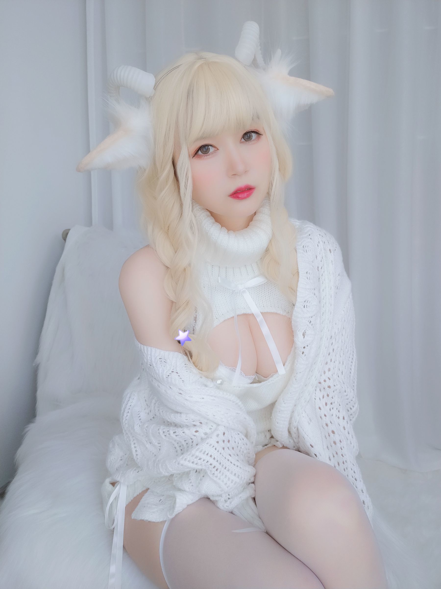 Coser小姐姐白银 – 小白羊 Cosplay-第1张