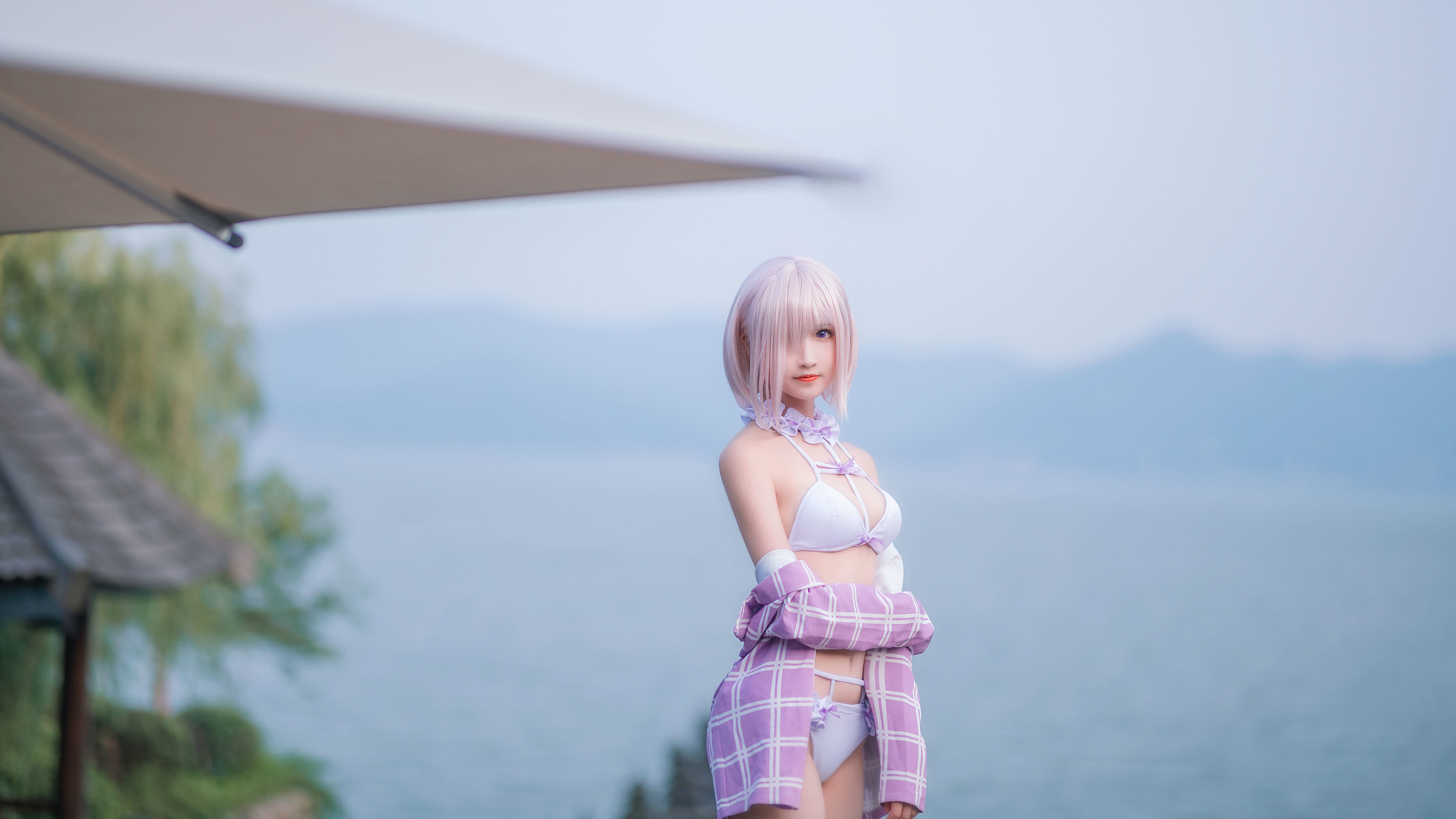 微博妹子三度_69 玛修泳装 Cosplay-第1张