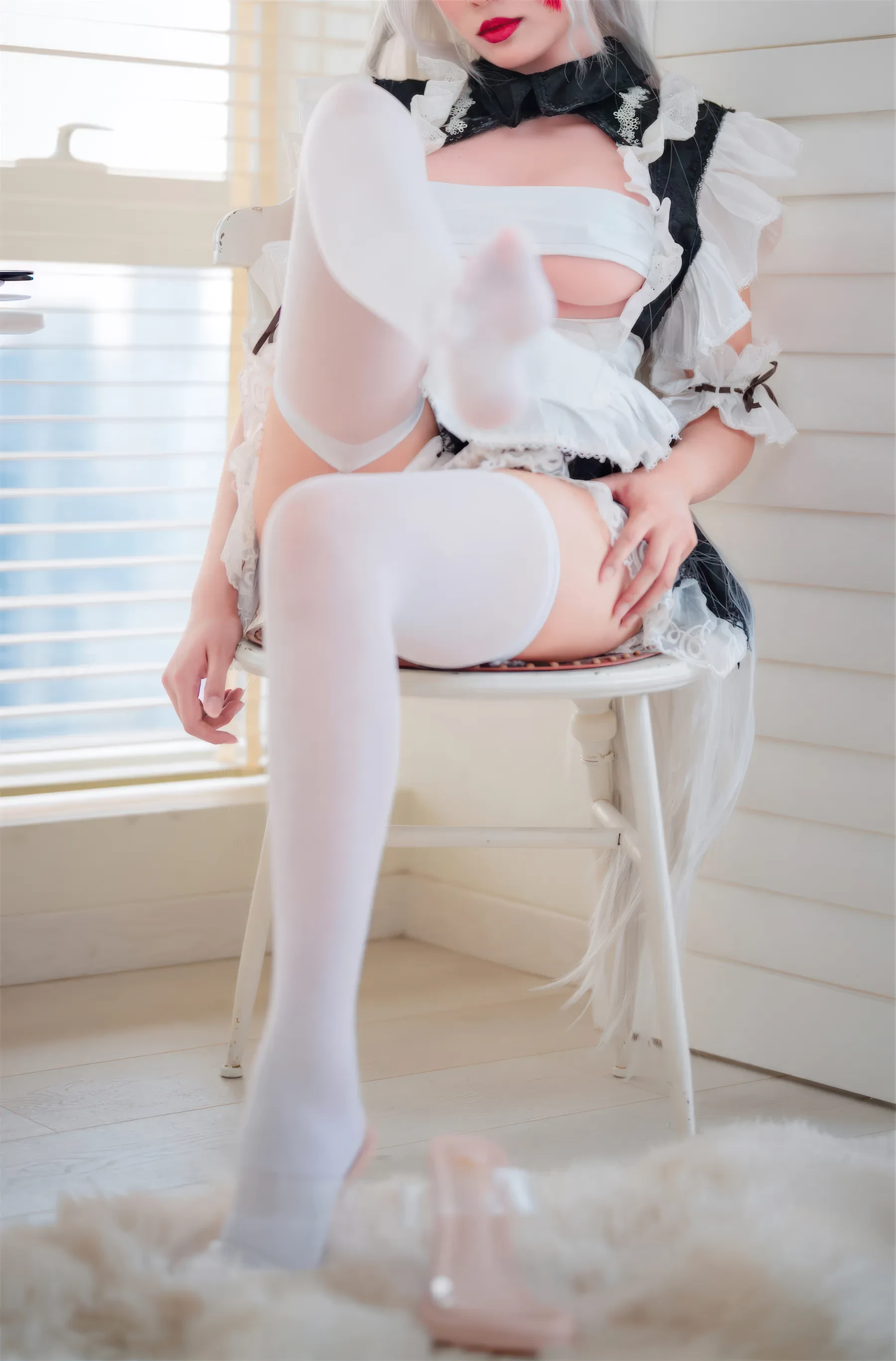 轩萧学姐 – 碧蓝航线 埃吉尔女仆 Cosplay-第66张
