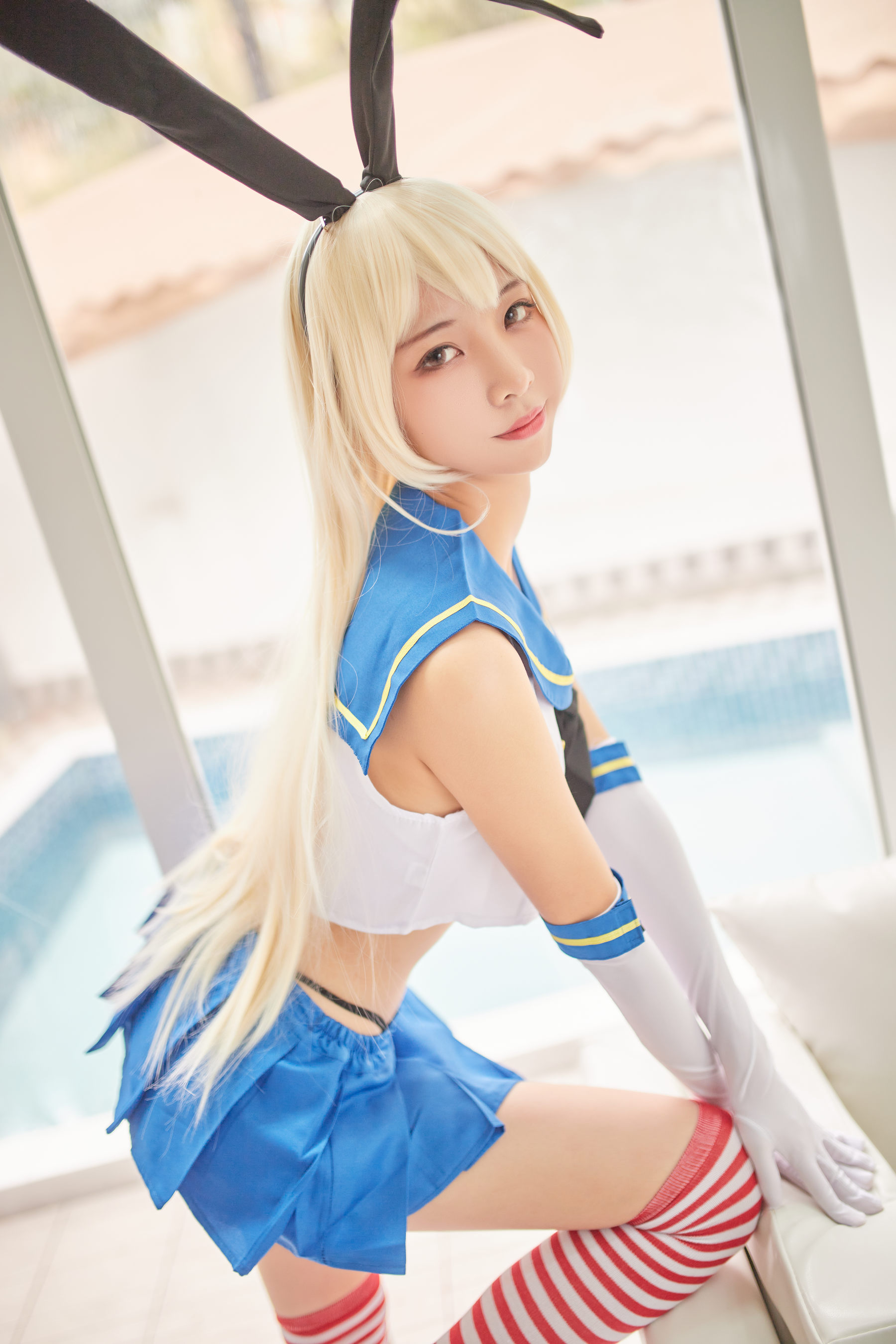 清纯妹子西瓜 – 舰队少女 兔女郎 Cosplay-第22张