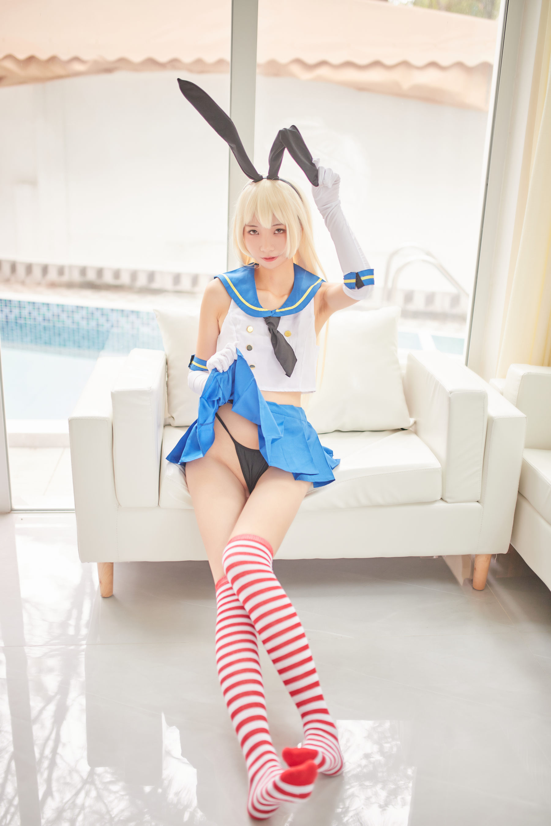 清纯妹子西瓜 – 舰队少女 兔女郎 Cosplay-第14张