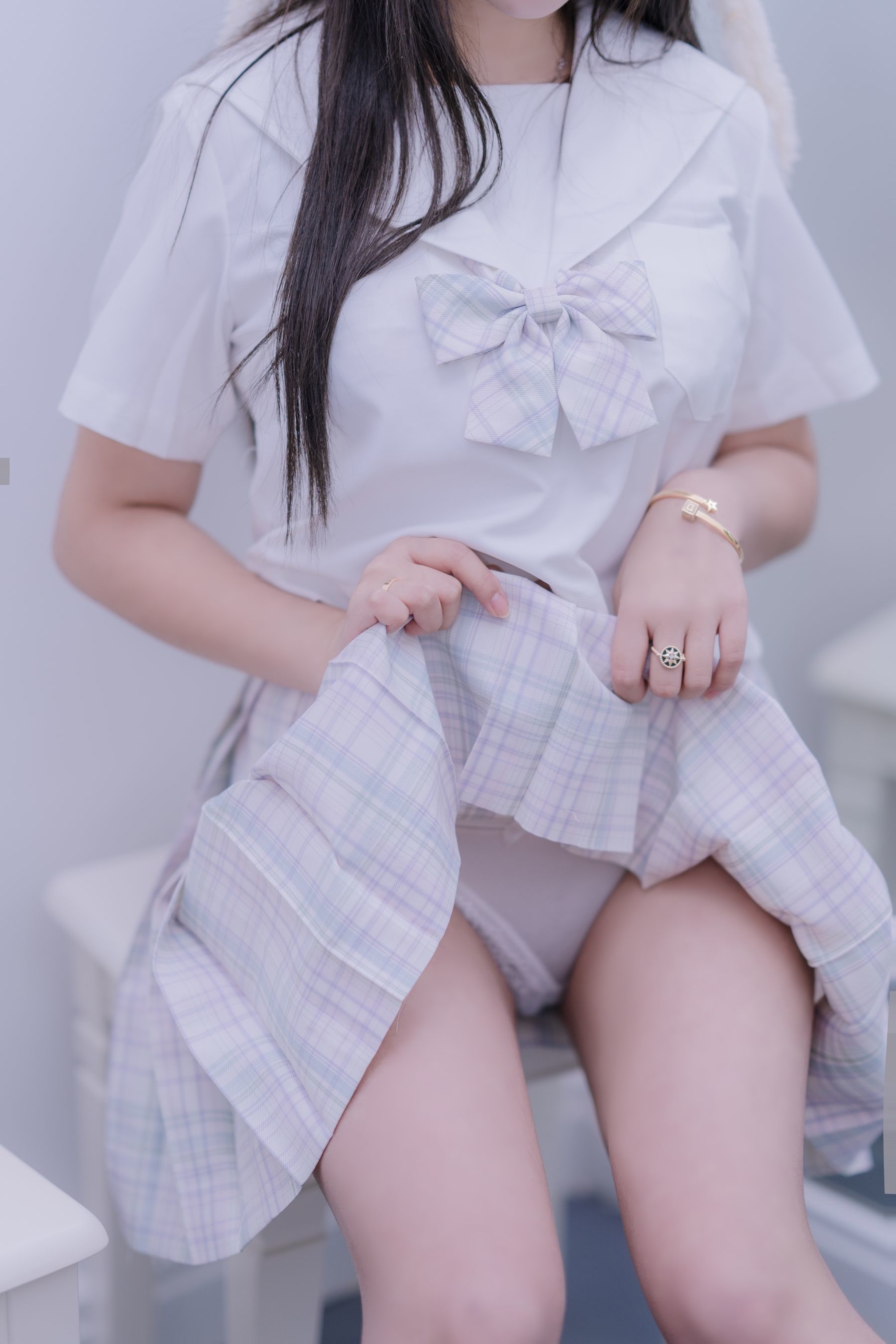 斗鱼米线线sama写真 JK萌妹 Cosplay-第1张