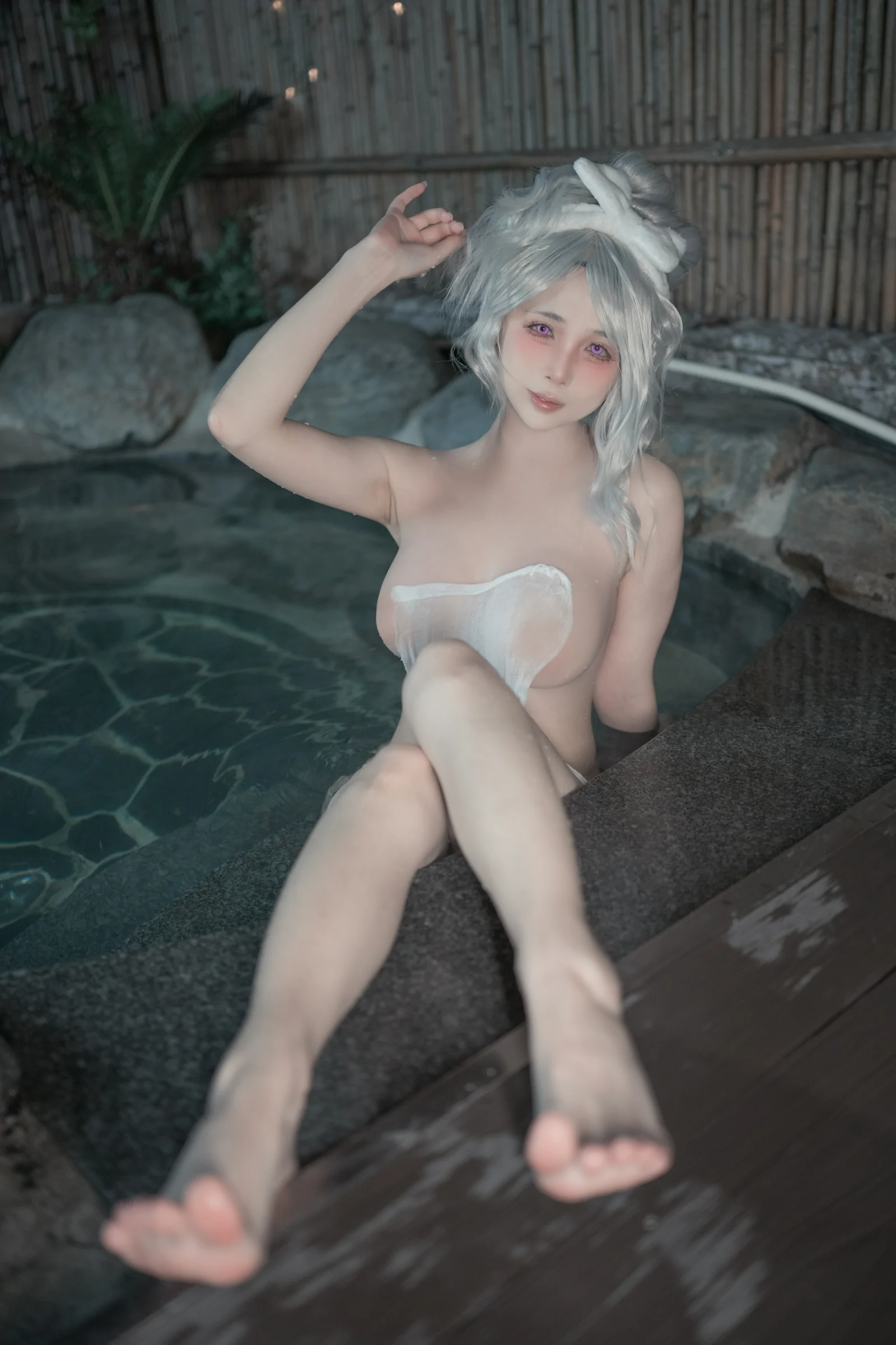 夏鸽鸽不想起床上杉绘黎落滢妹 – 温泉假日 Cosplay-第13张