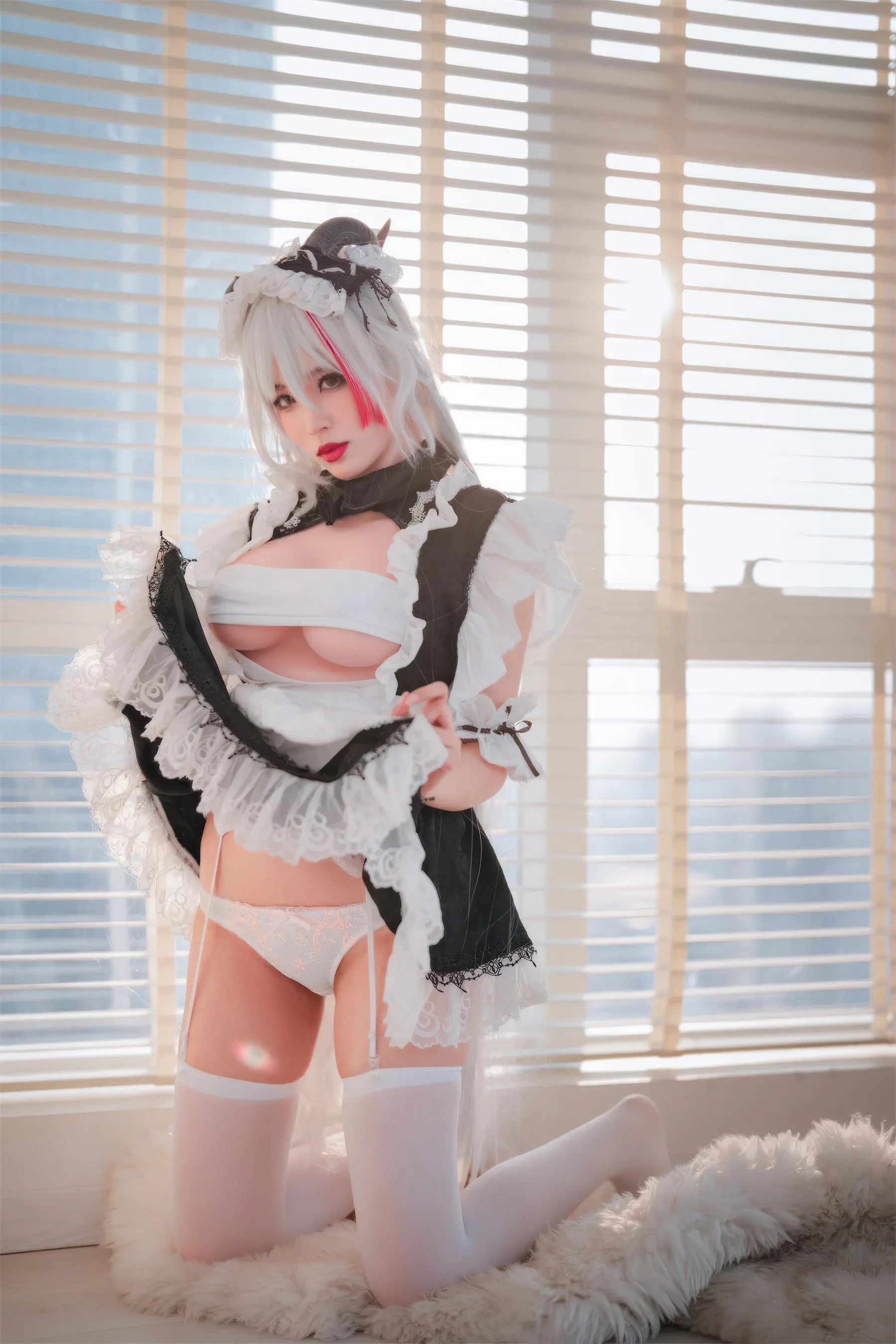 轩萧学姐 – 碧蓝航线 埃吉尔女仆 Cosplay-第6张