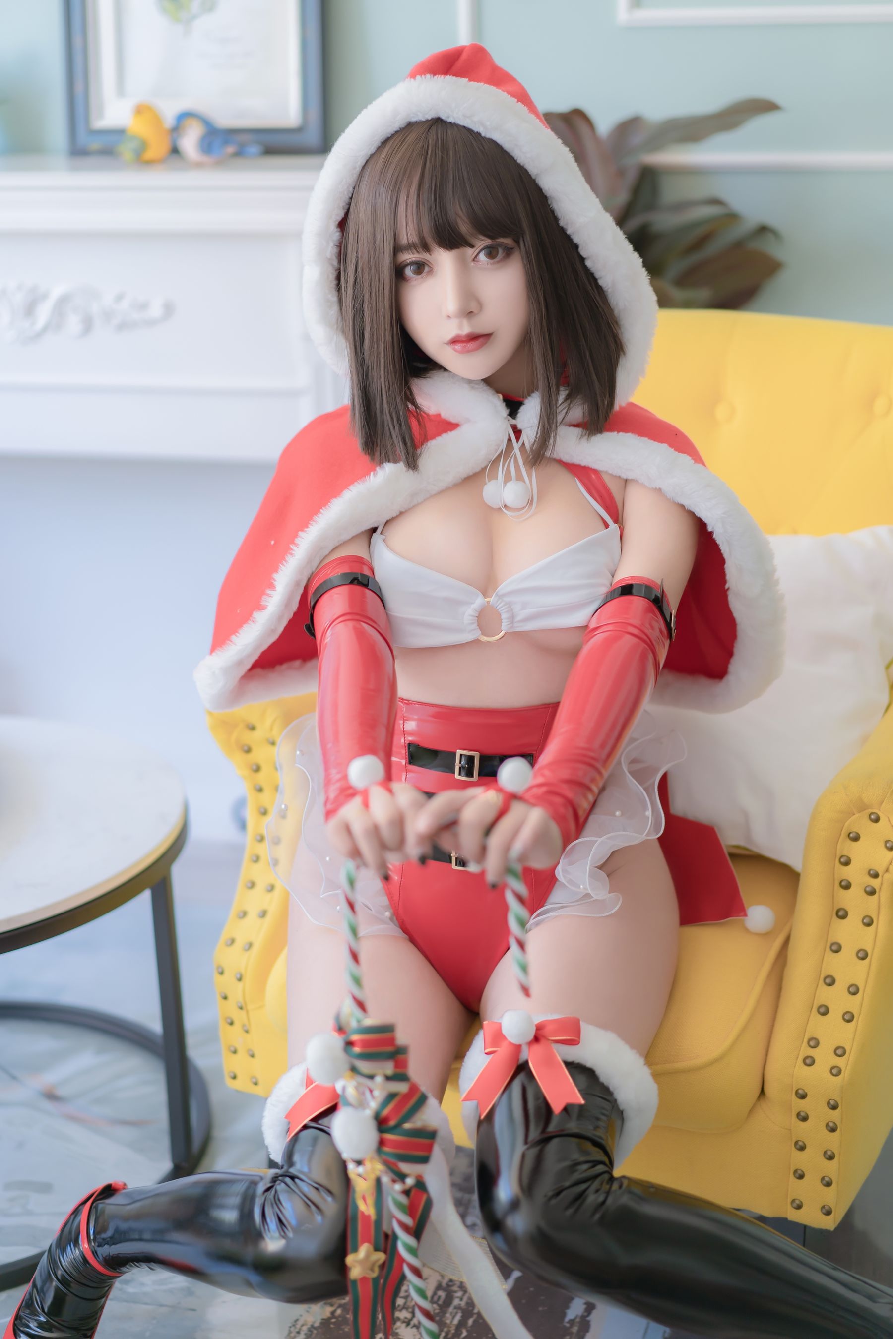 斗鱼米线线sama写真 圣诞 Cosplay-第3张