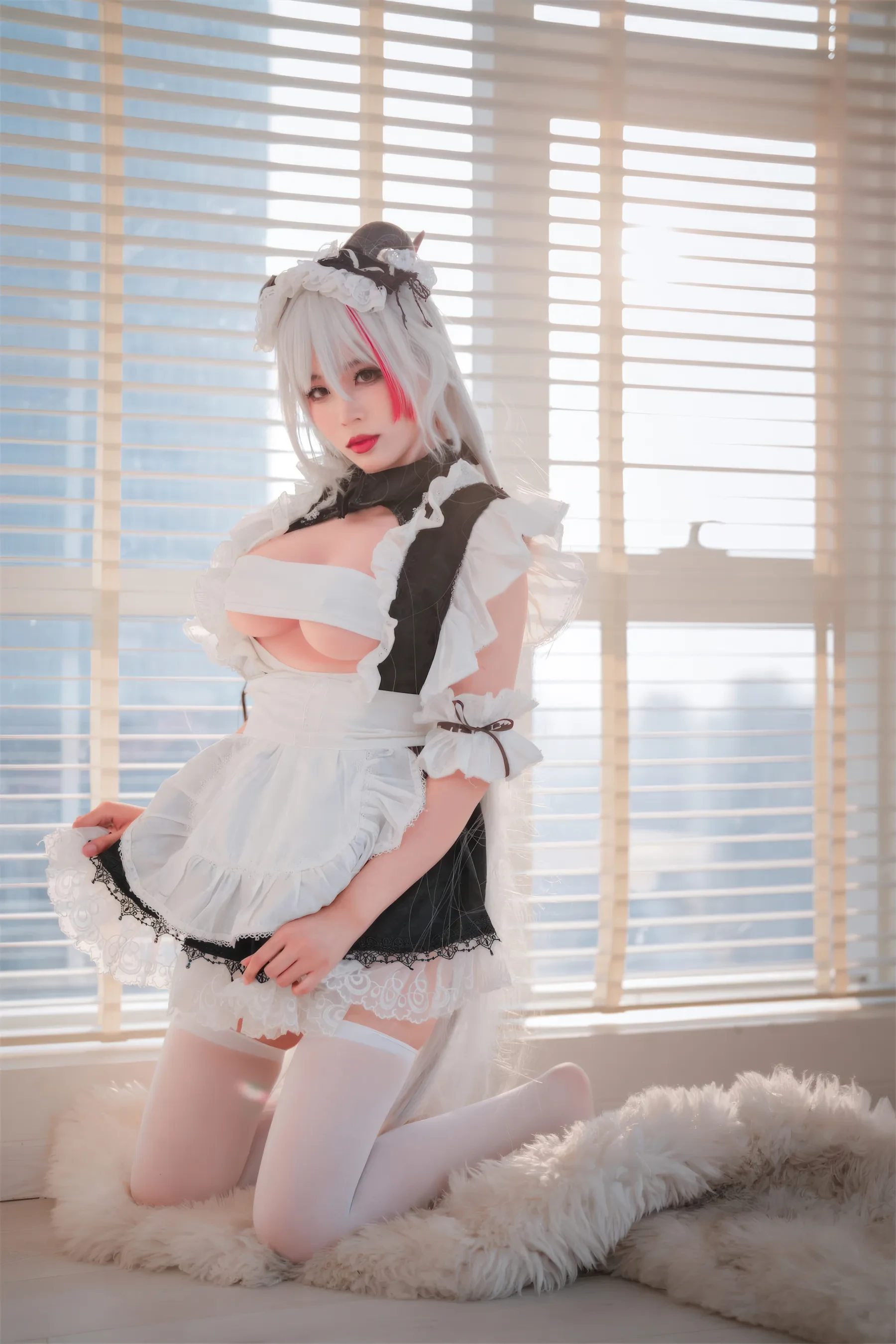 轩萧学姐 – 碧蓝航线 埃吉尔女仆 Cosplay-第5张