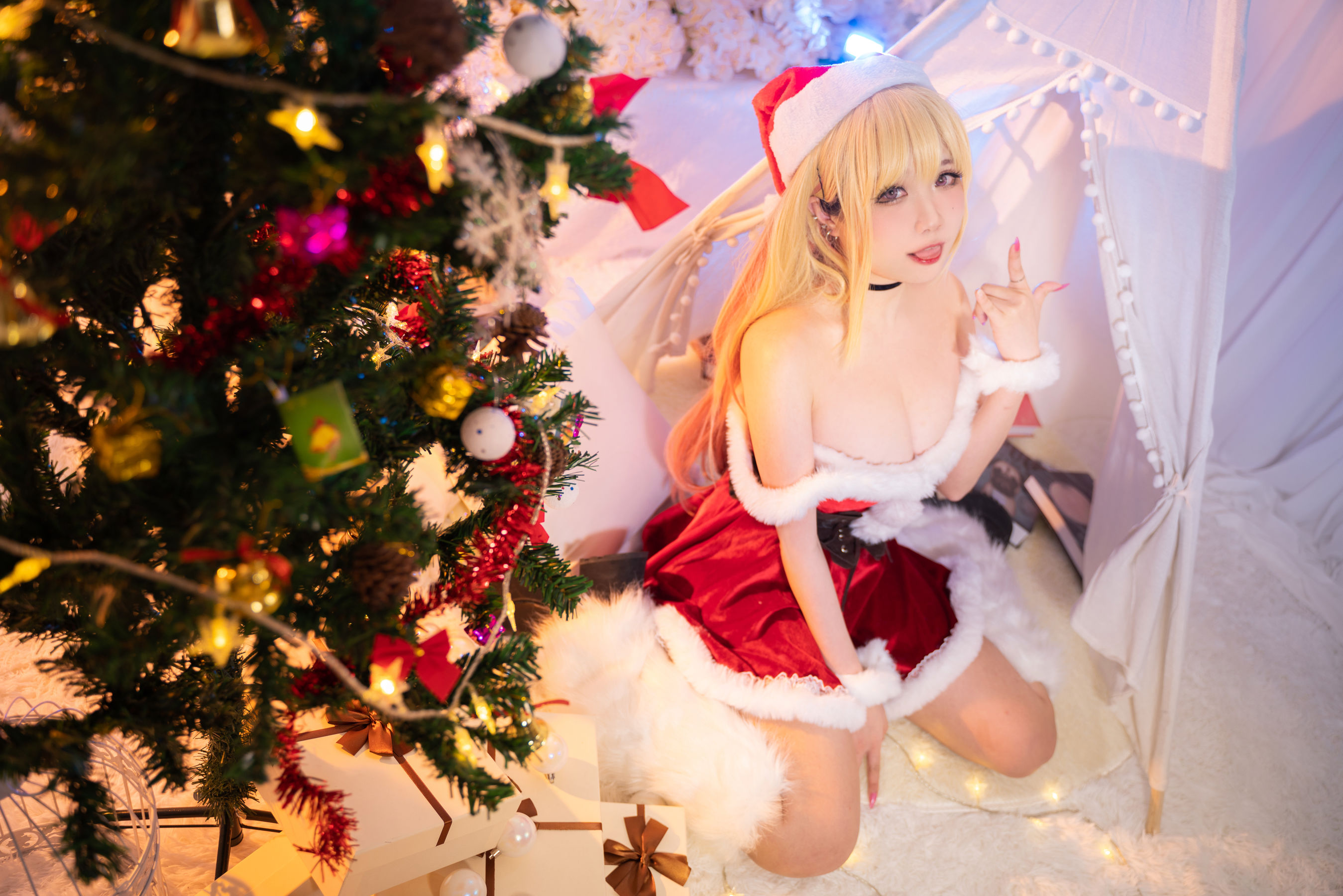 贞子蜜桃 – 喜多川夢海 圣诞 Cosplay-第5张